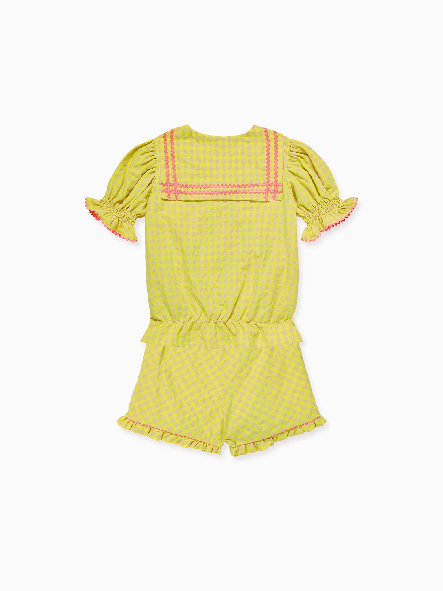Yellow Gingham Dia Girl Set