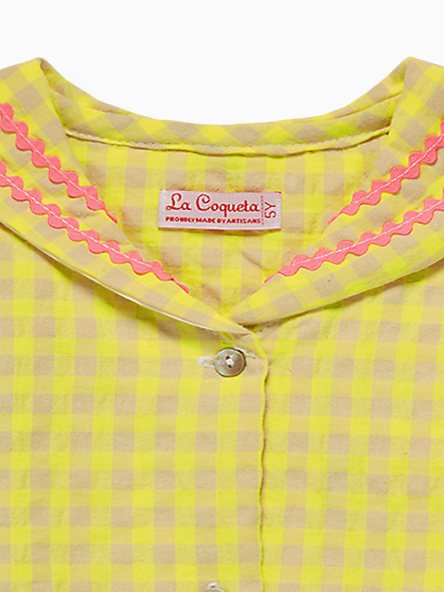 Yellow Gingham Dia Girl Set