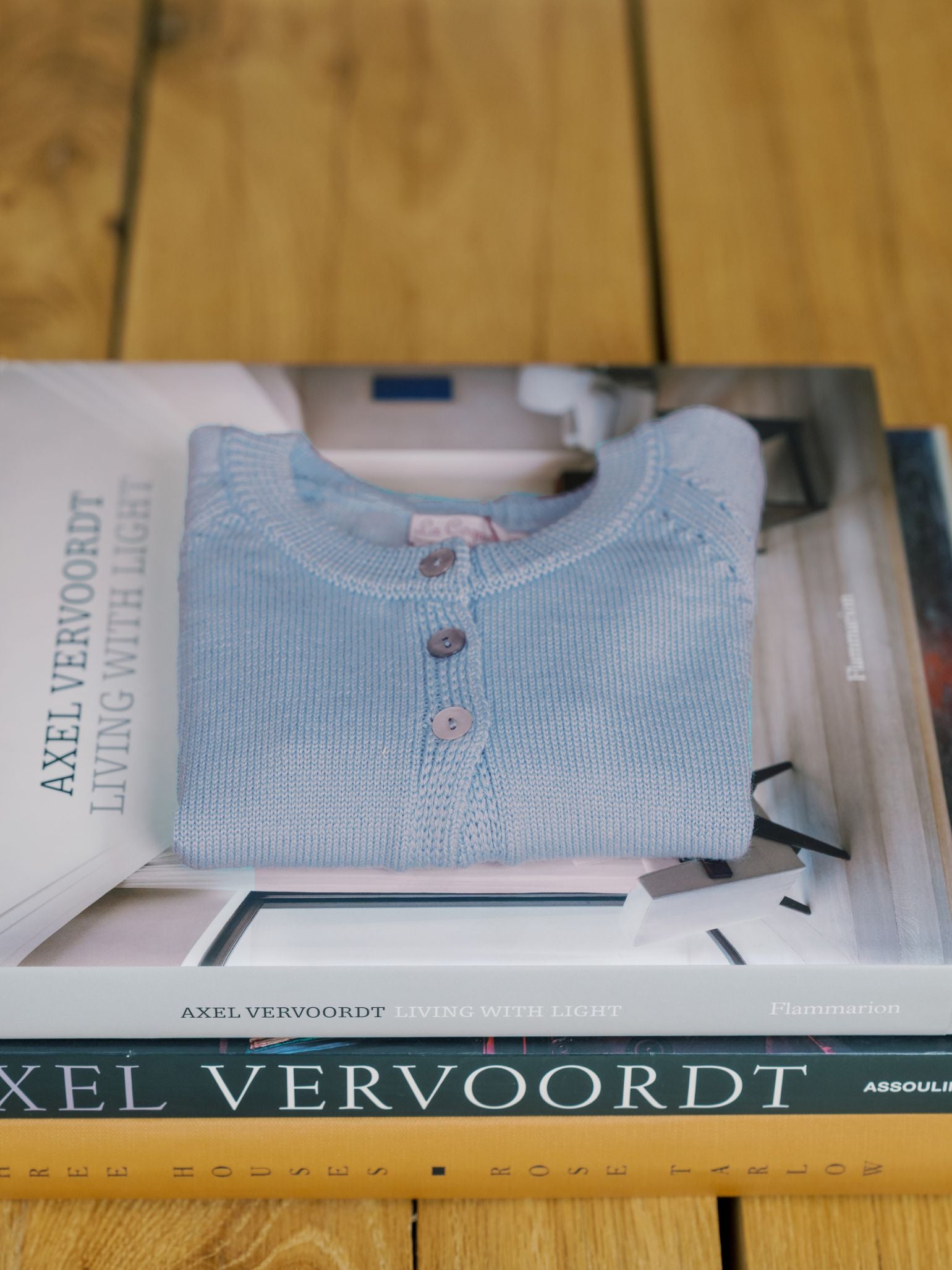 Dusty Blue Alvira Merino Baby Cardigan