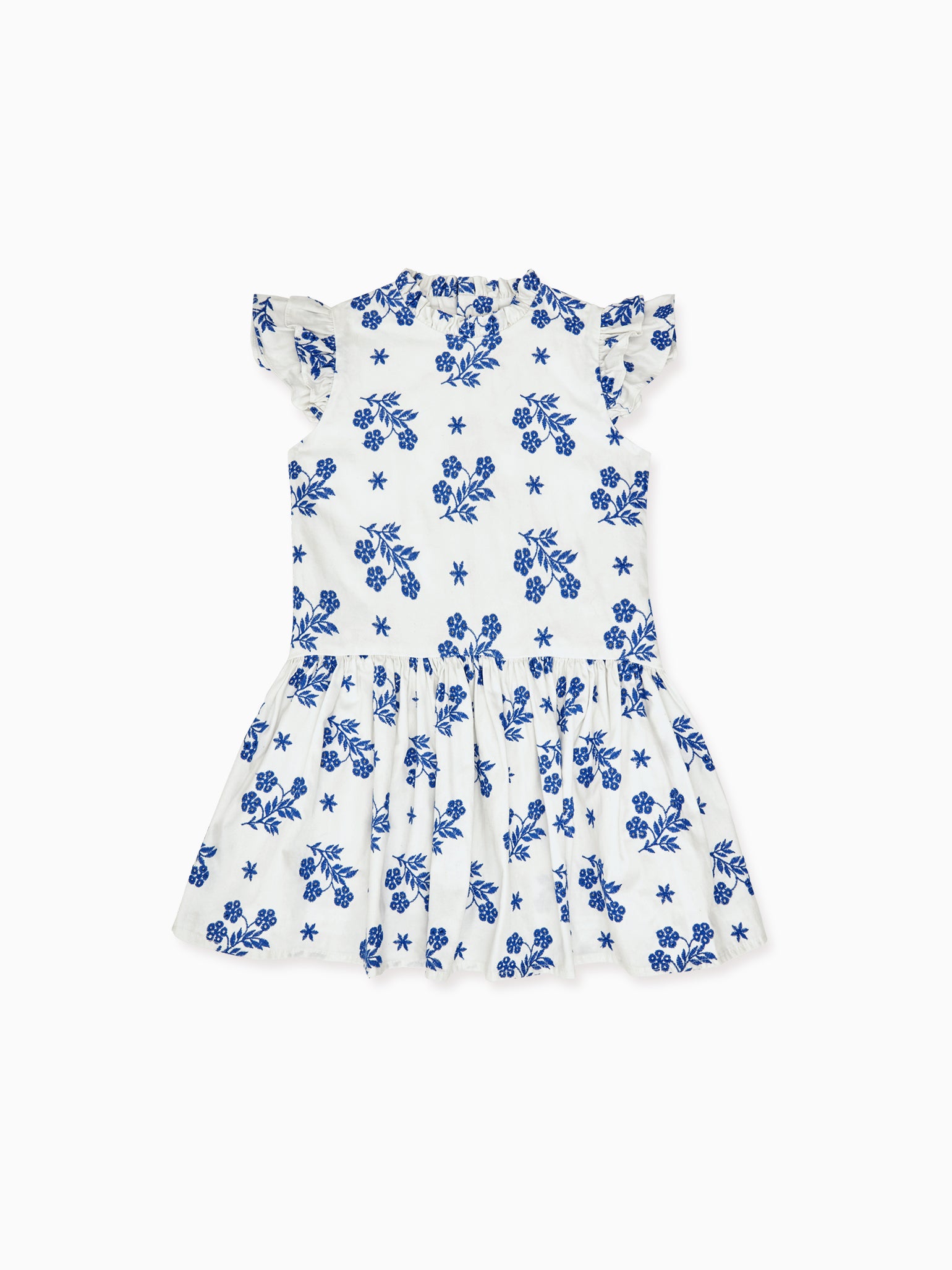 Ivory Floral Rita Girl Embroidered Dress