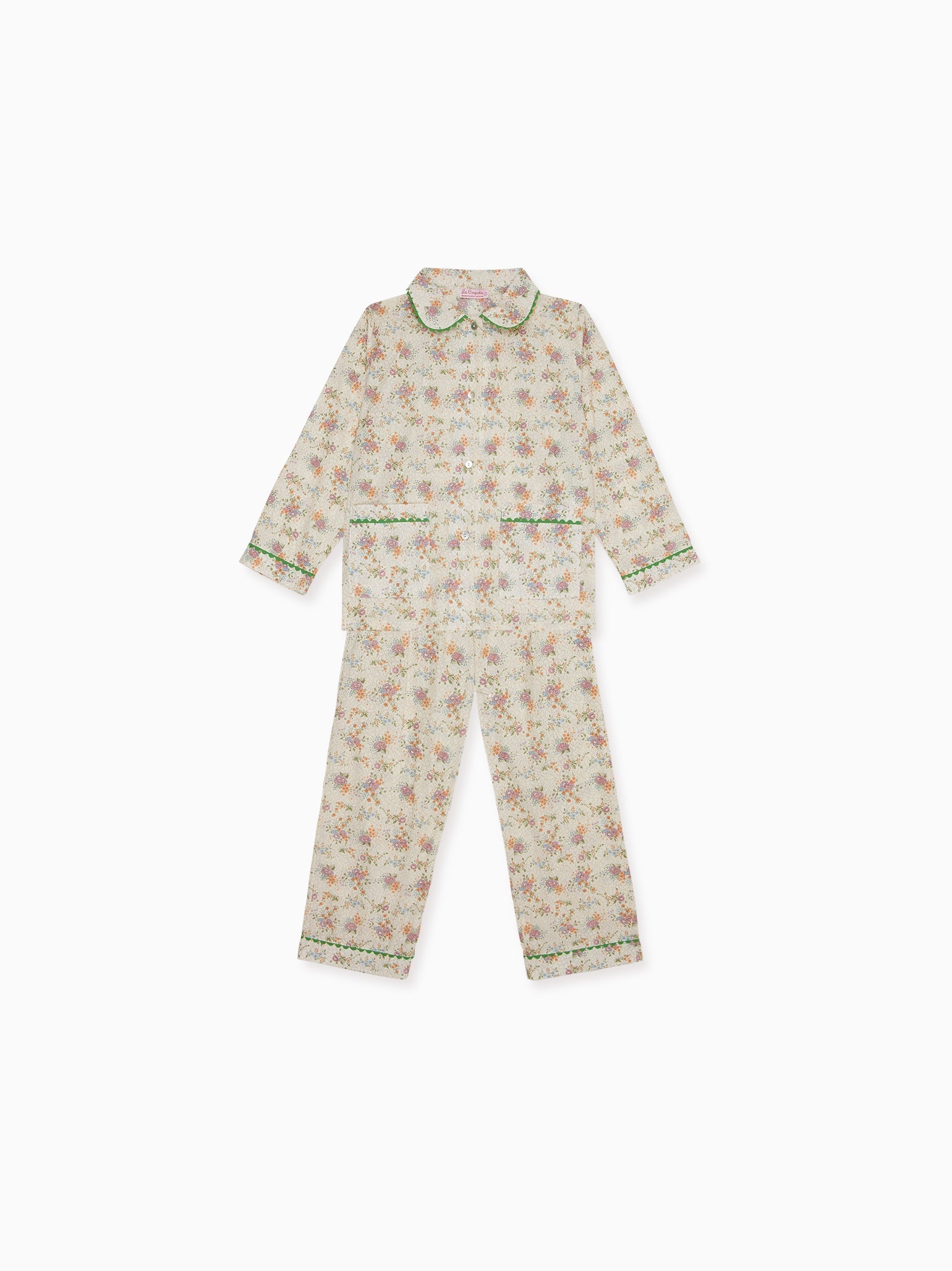 Ivory Floral Elena Girl Pyjamas