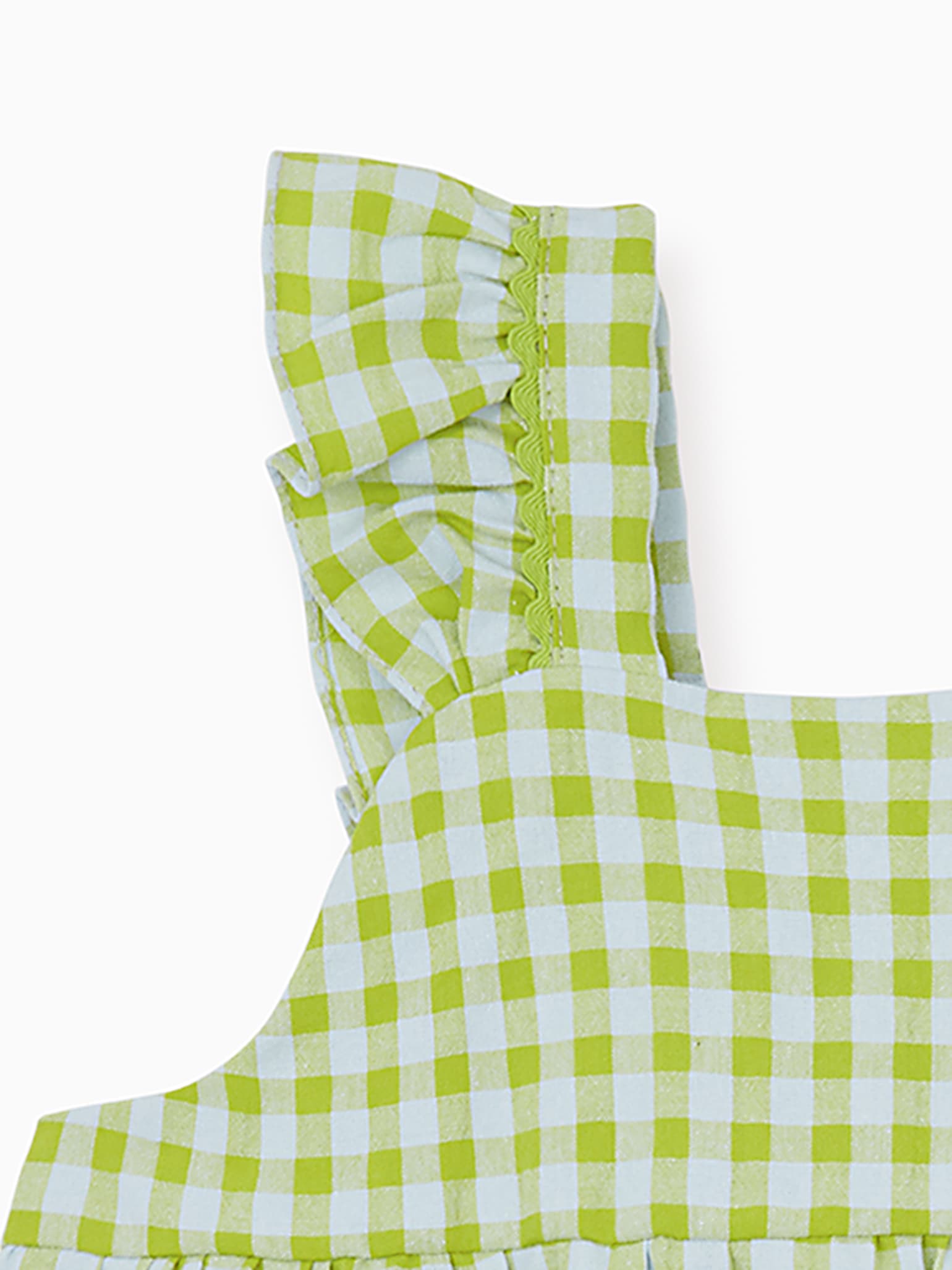 Lime Gingham Elicia Baby Girl Summer Set