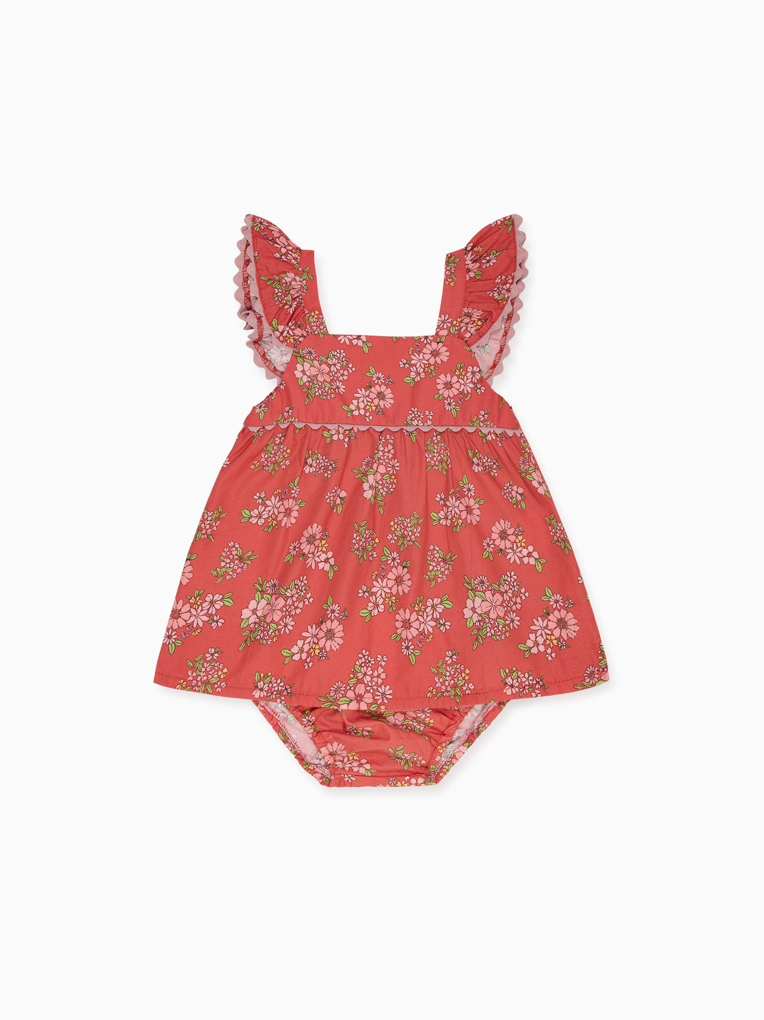 Red Floral Elicia Baby Summer Set