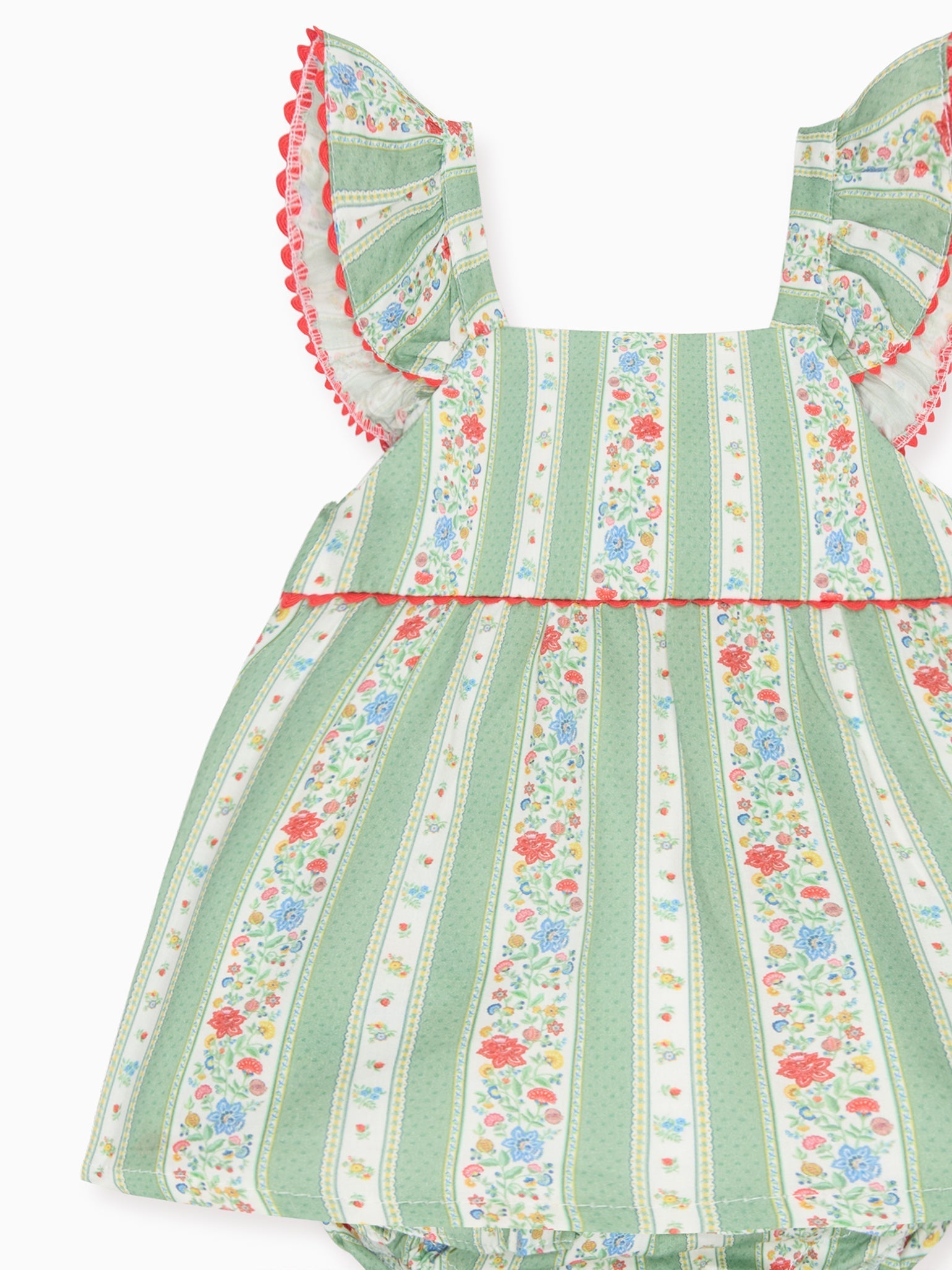 Sage Floral Stripe Elicia Baby Summer Set