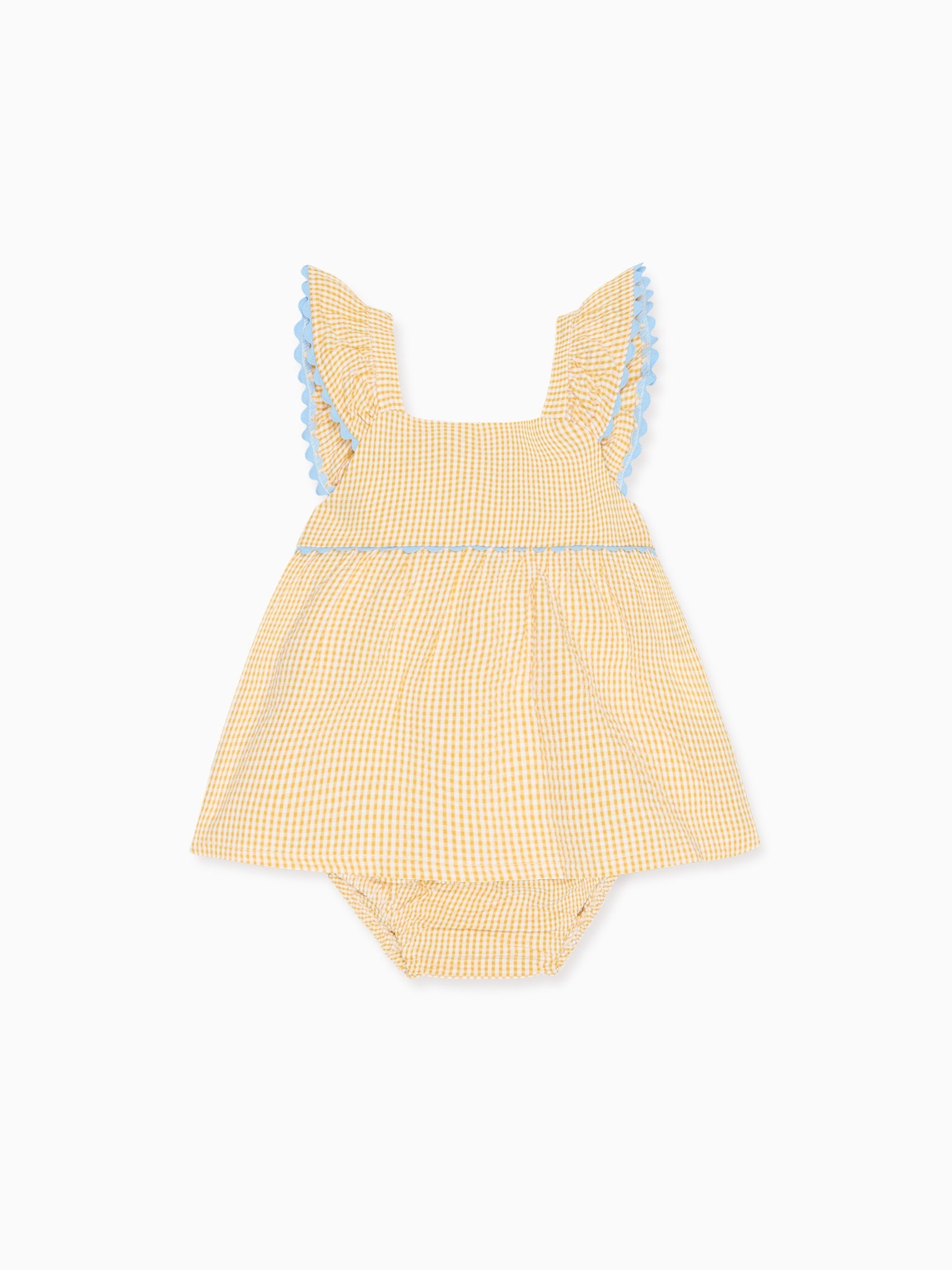 Yellow Gingham Elicia Baby Summer Set