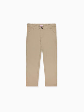 Beige Elio Boy Chinos