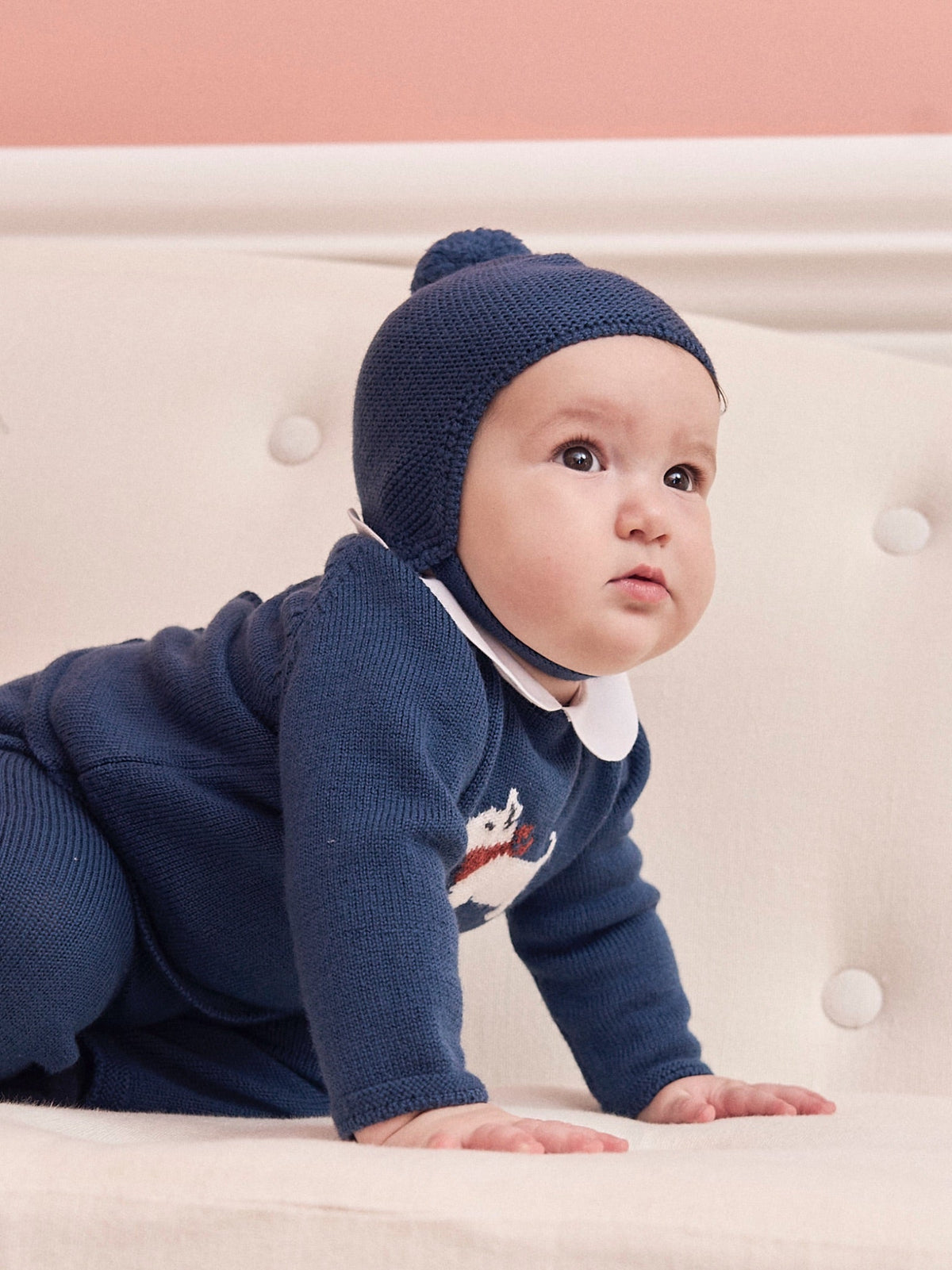 Petrol Blue Ellis Merino Baby Knitted Gift Box Set