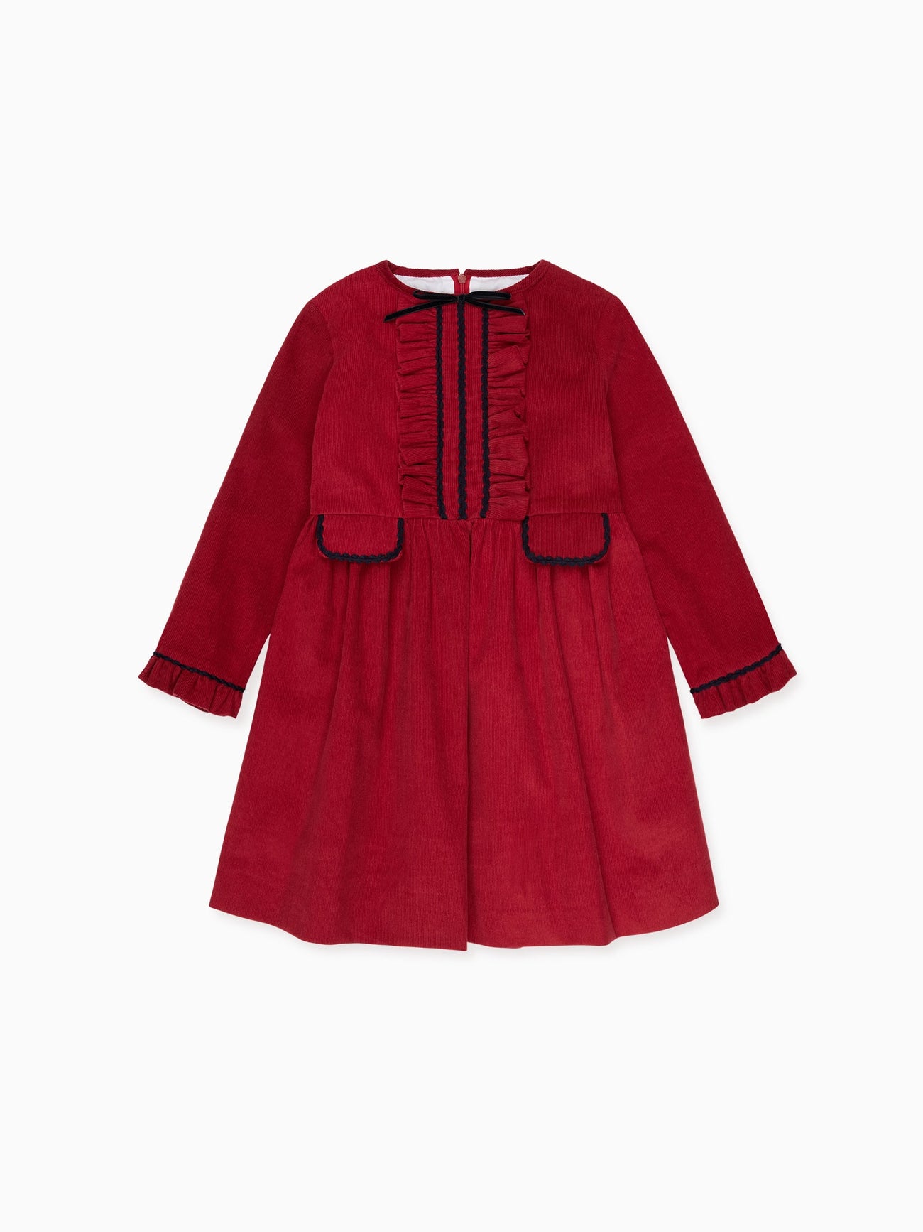 Burgundy Elvira Corduroy Girl Dress
