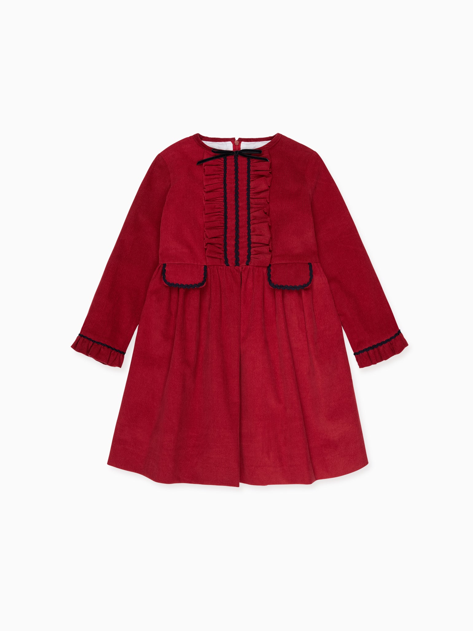 Burgundy Elvira Corduroy Girl Dress