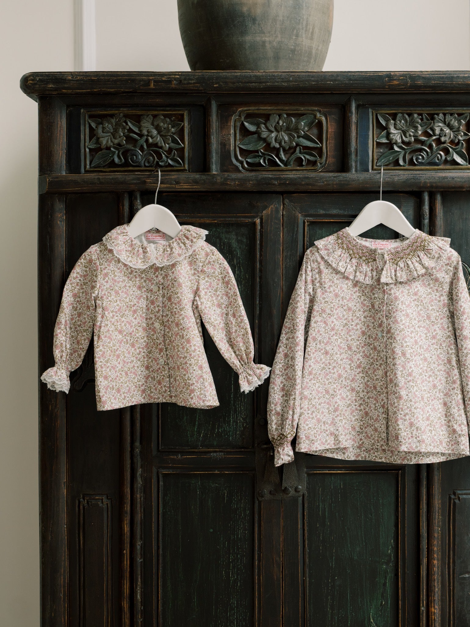 Pink Floral Lila Long Sleeve Baby Girl Shirt