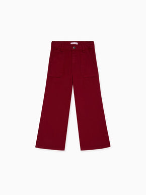 Burgundy Enola Girl Wide Leg Jeans