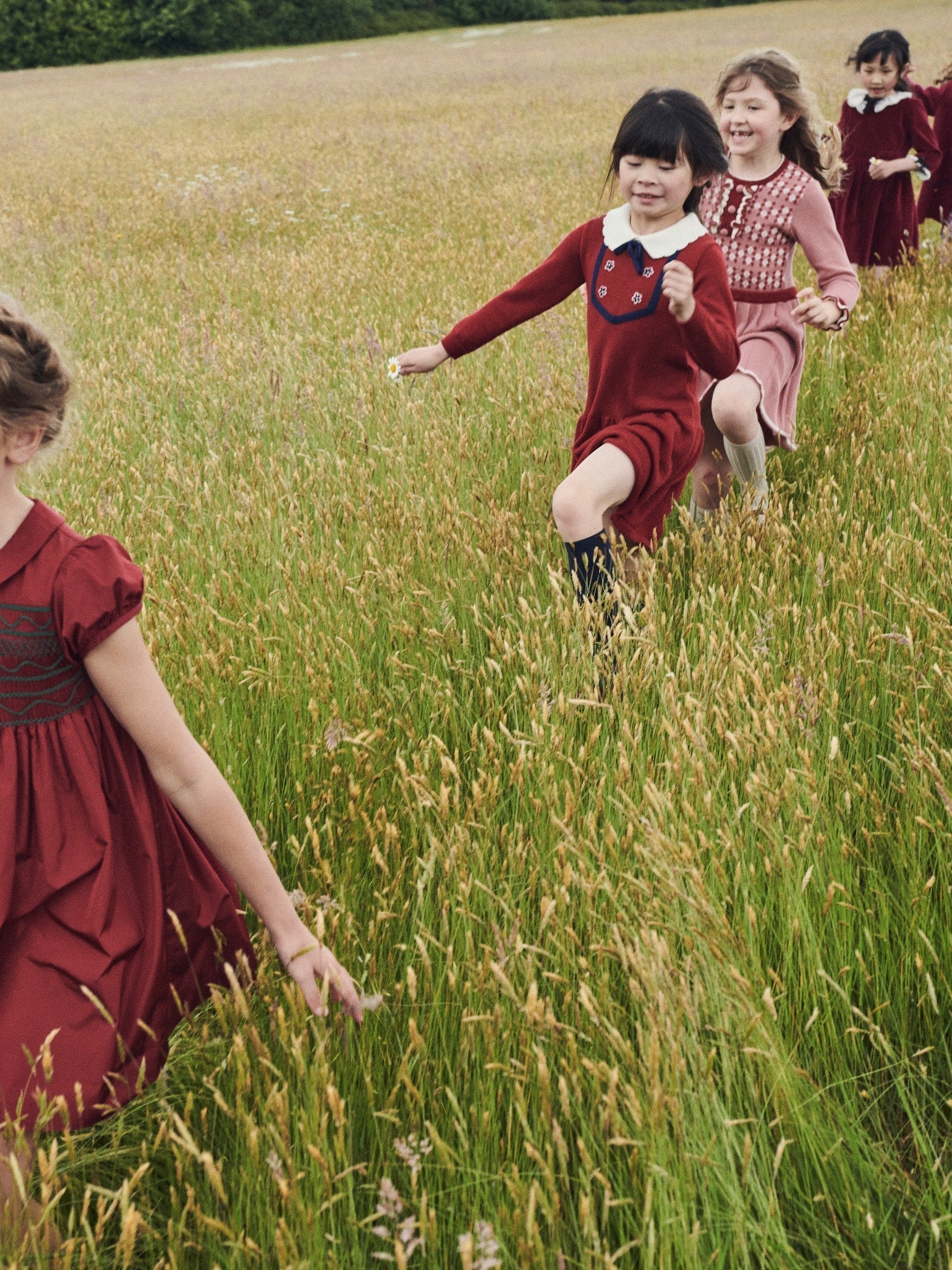 Burgundy Madena Girl Merino Knitted Dress