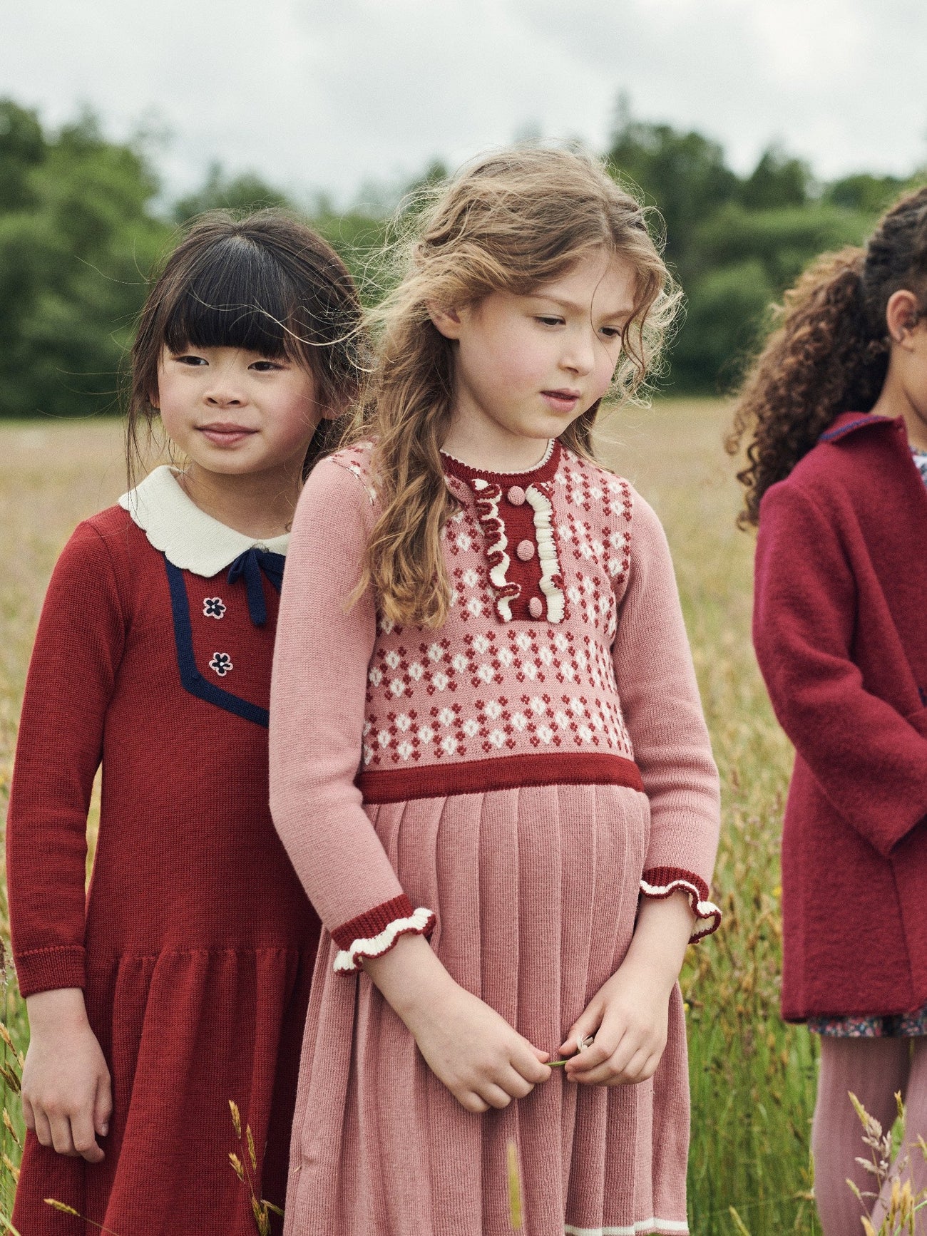 Dark Pink Oracia Merino Girl Knitted Dress