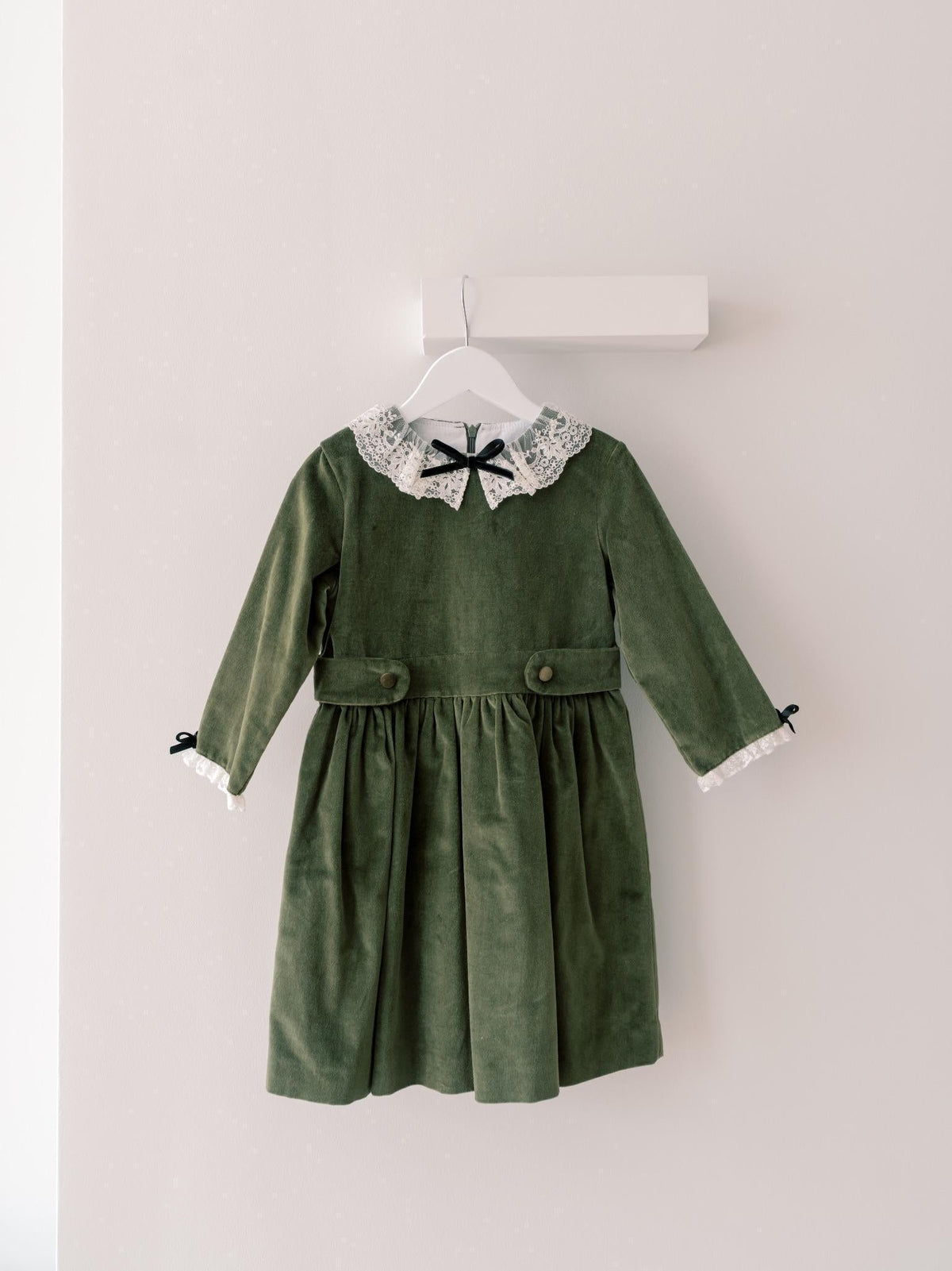 Olive Eva Velvet Girl Dress
