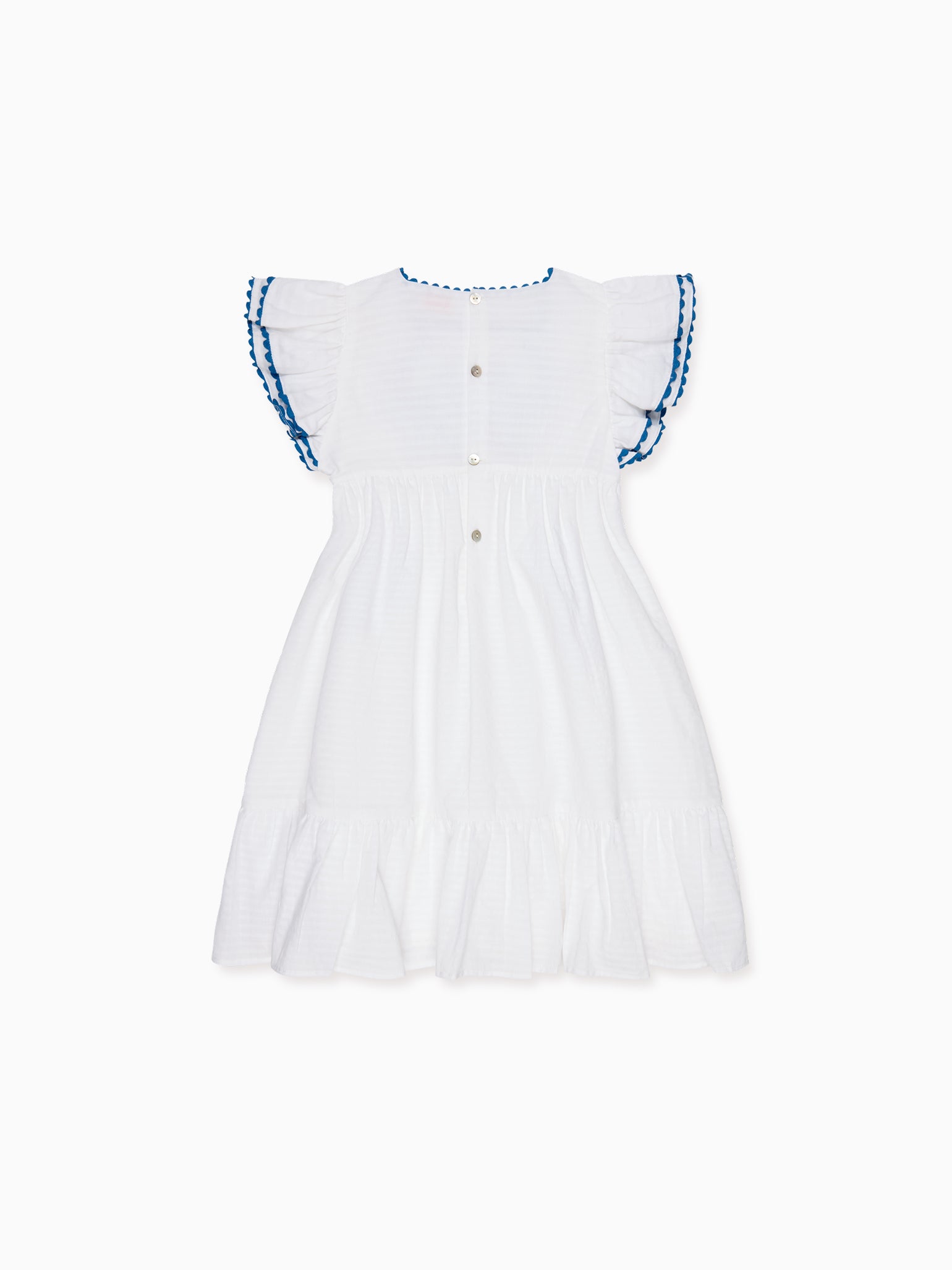 White Evelyn Embroidered Girl Dress