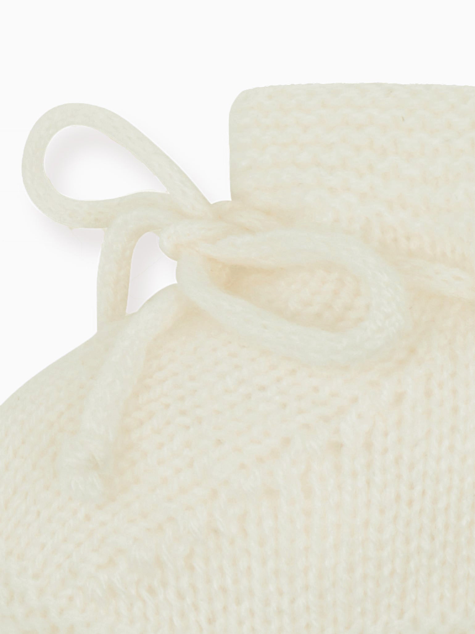 Ivory Evita Cashmere Baby Booties