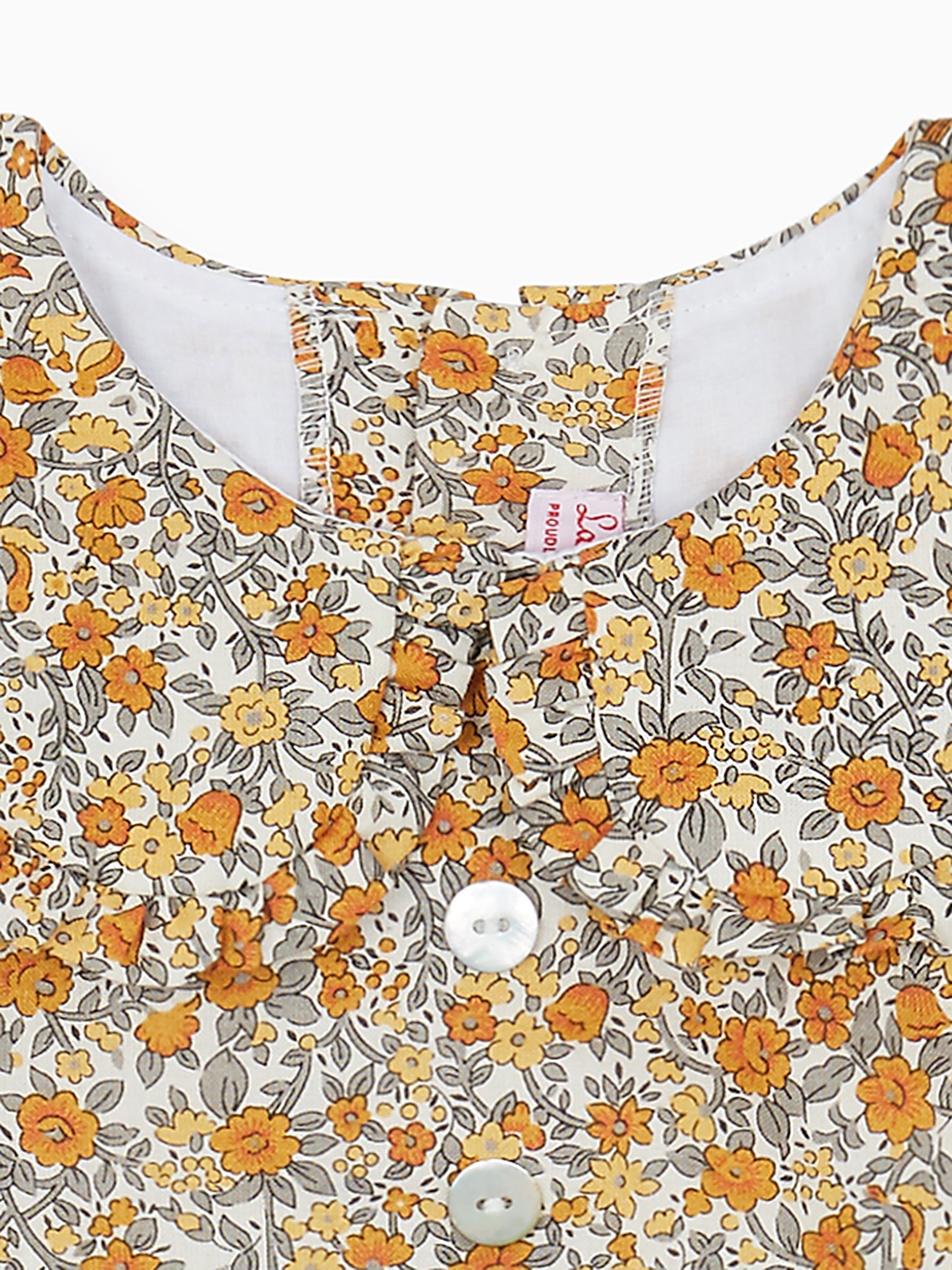 Yellow Floral Fabiana Baby Girl Romper