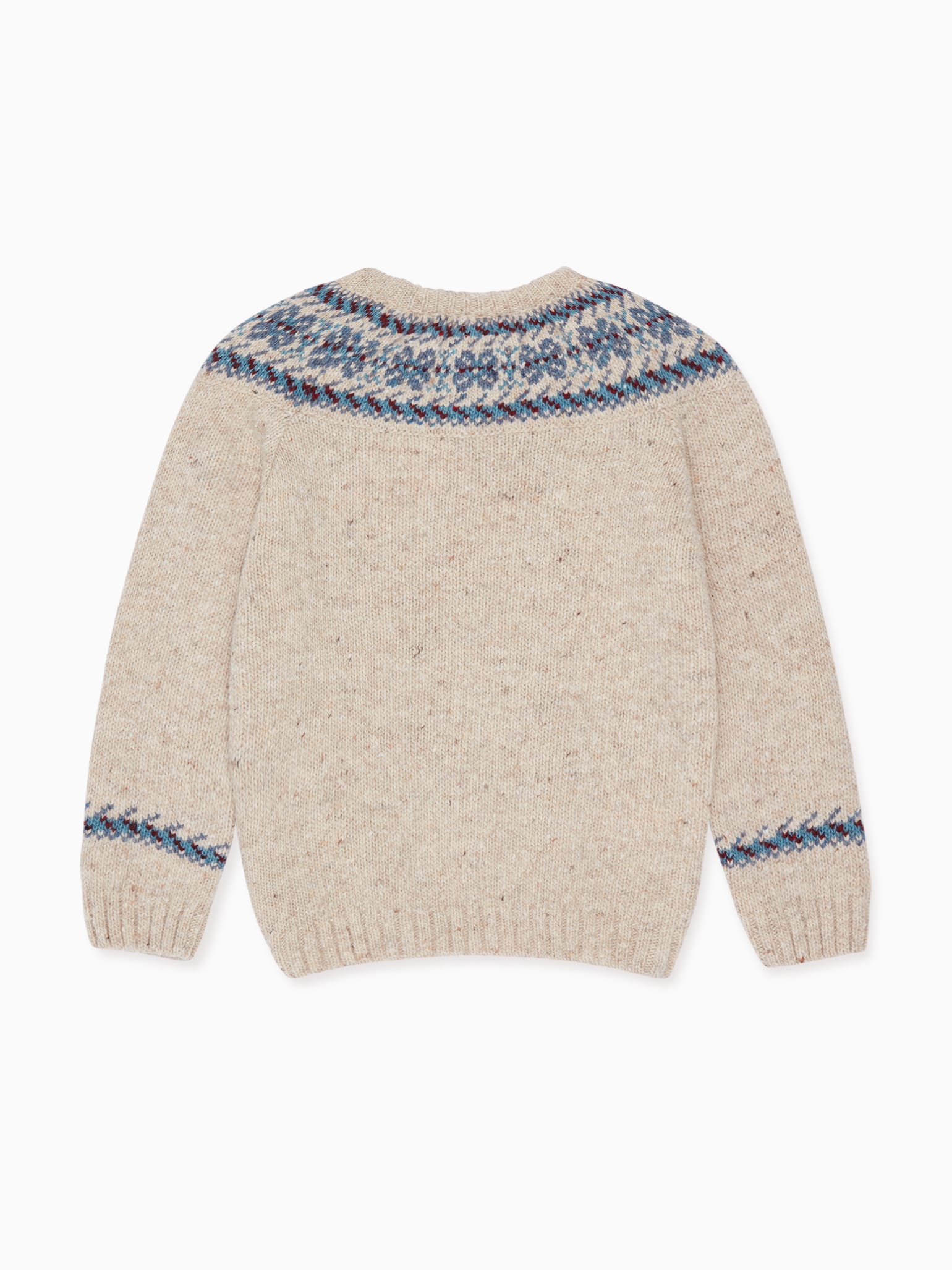 Beige Fair Isle Merino Kids Jumper