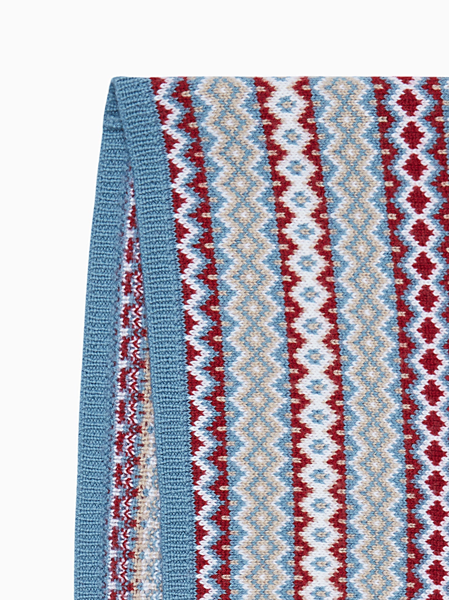 Blue Fair Isle Merino Kids Snood
