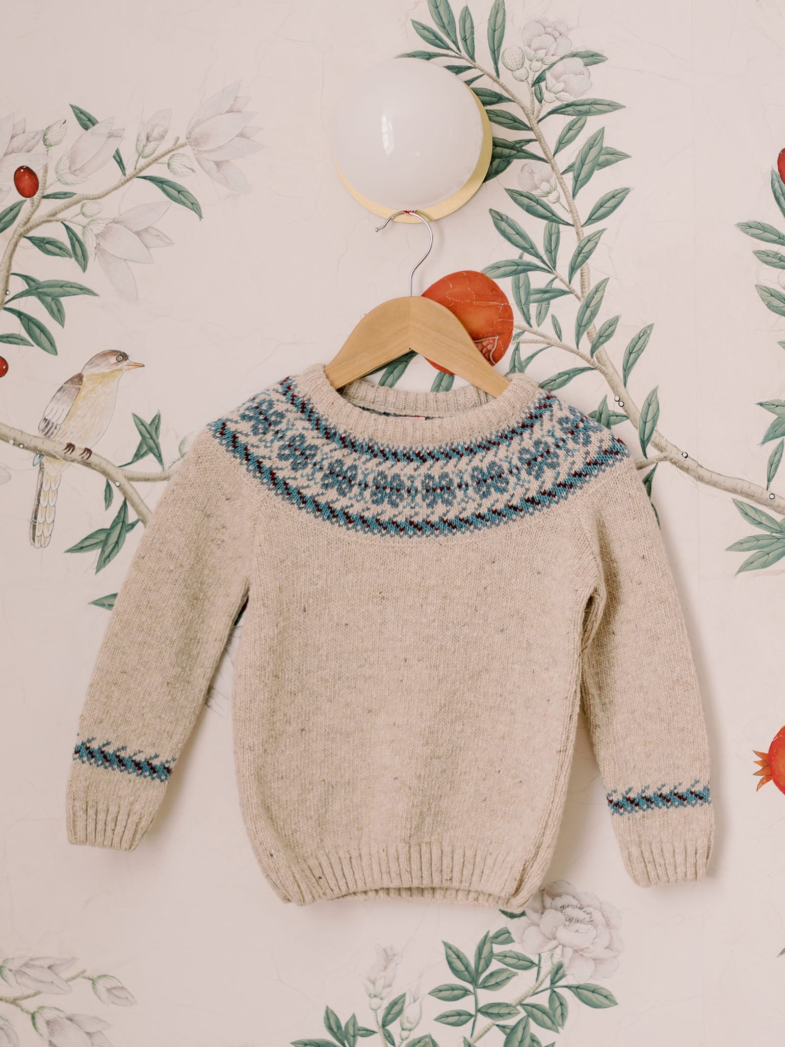 Beige Fair Isle Merino Kids Jumper