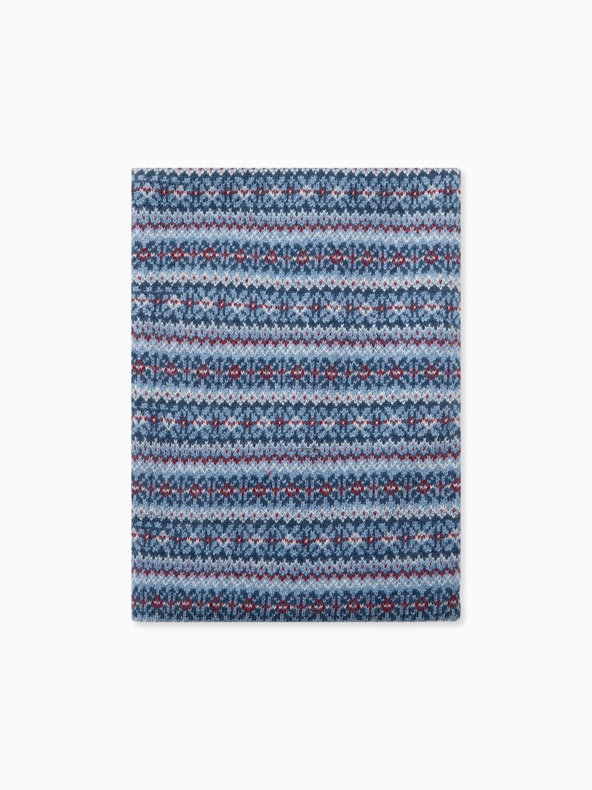 Dusty Blue Merino Fair Isle Kids Snood