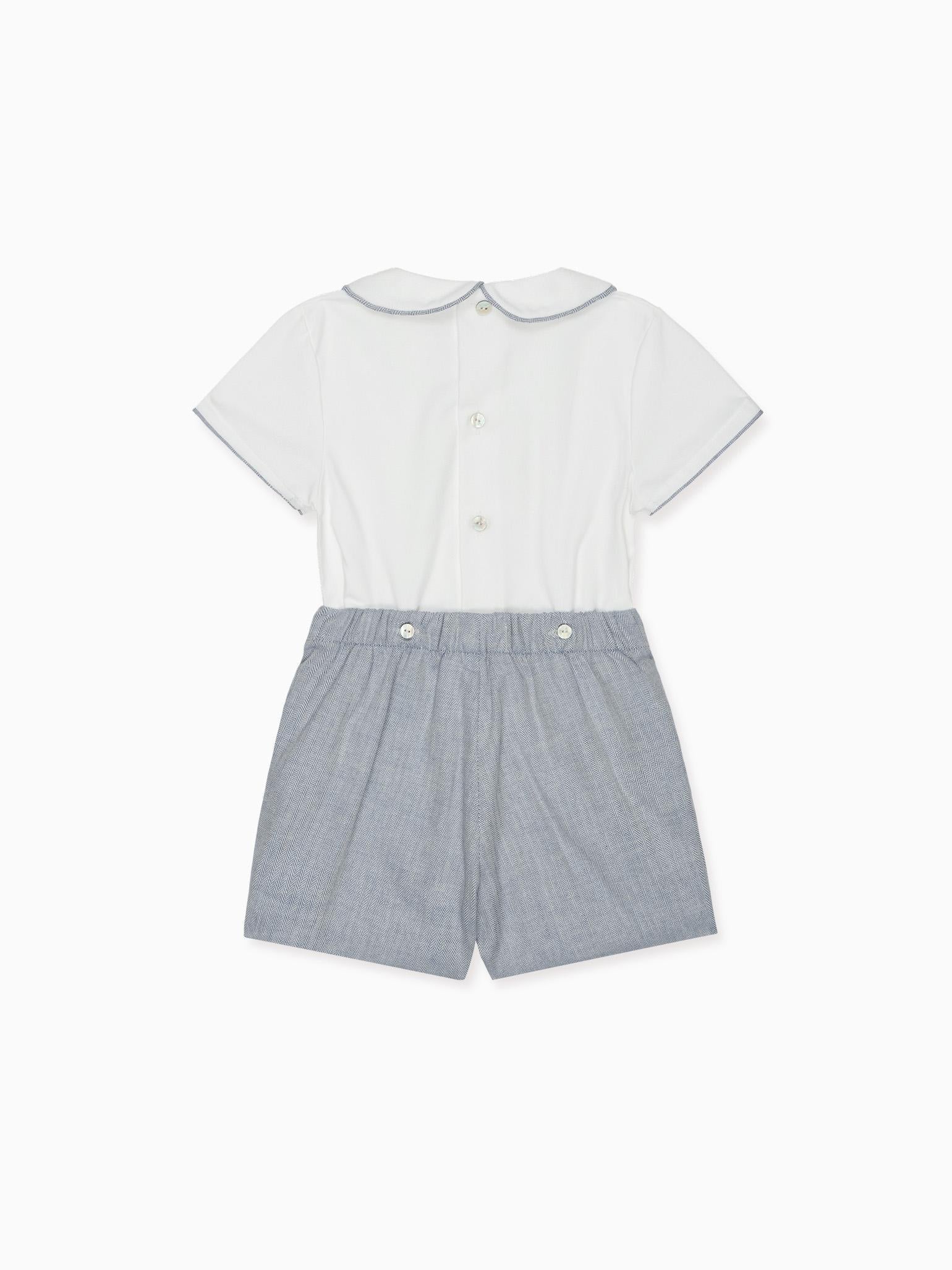 Dusty Blue Fantino Baby Boy Set