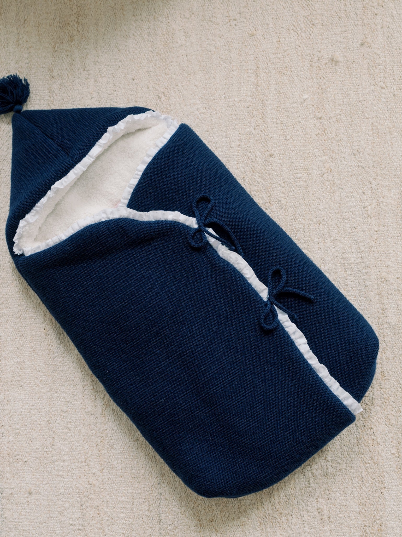 Navy Fatima Merino Baby Nest