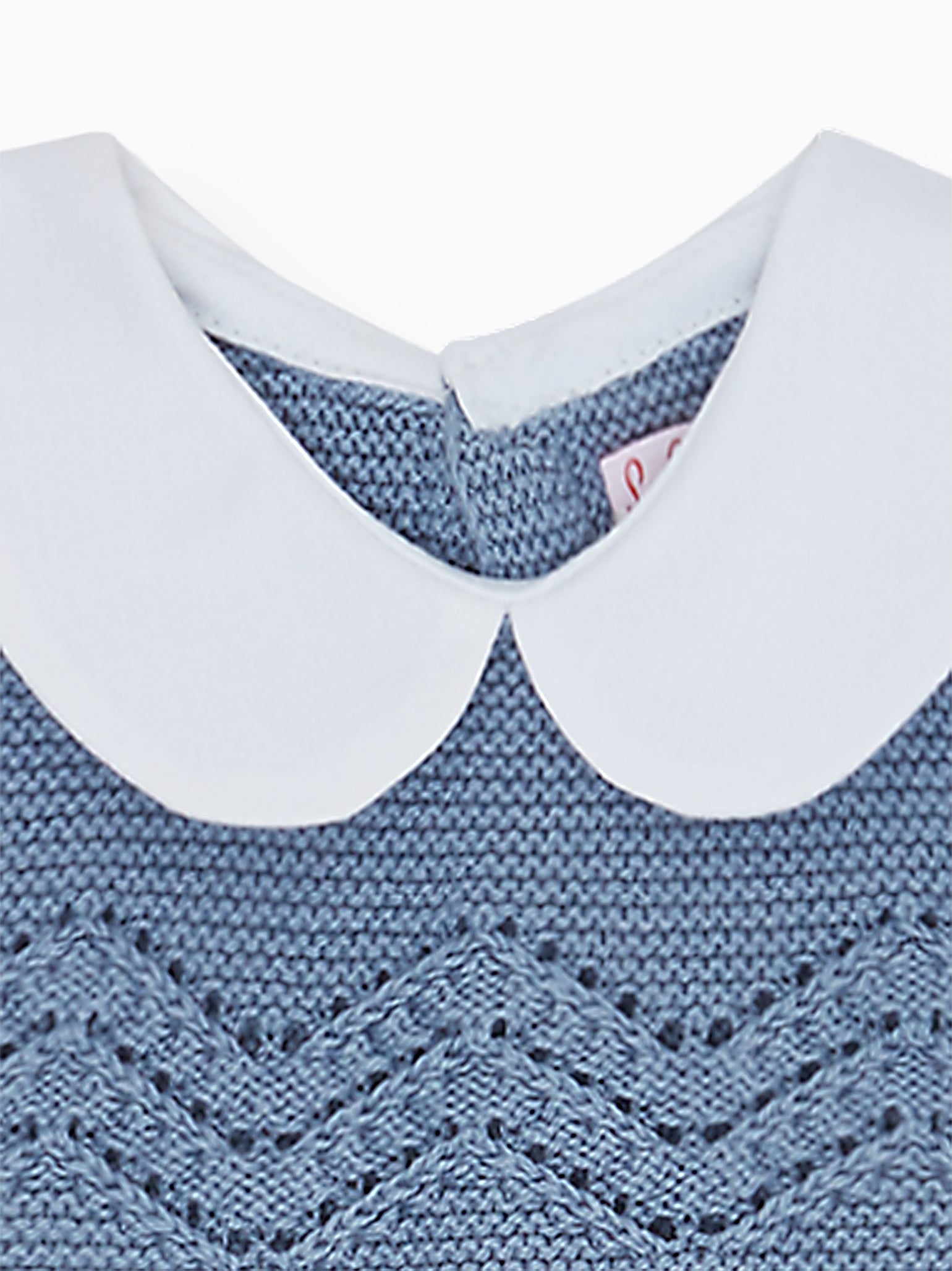 Dusty Blue Felice Cotton Knitted Baby Set