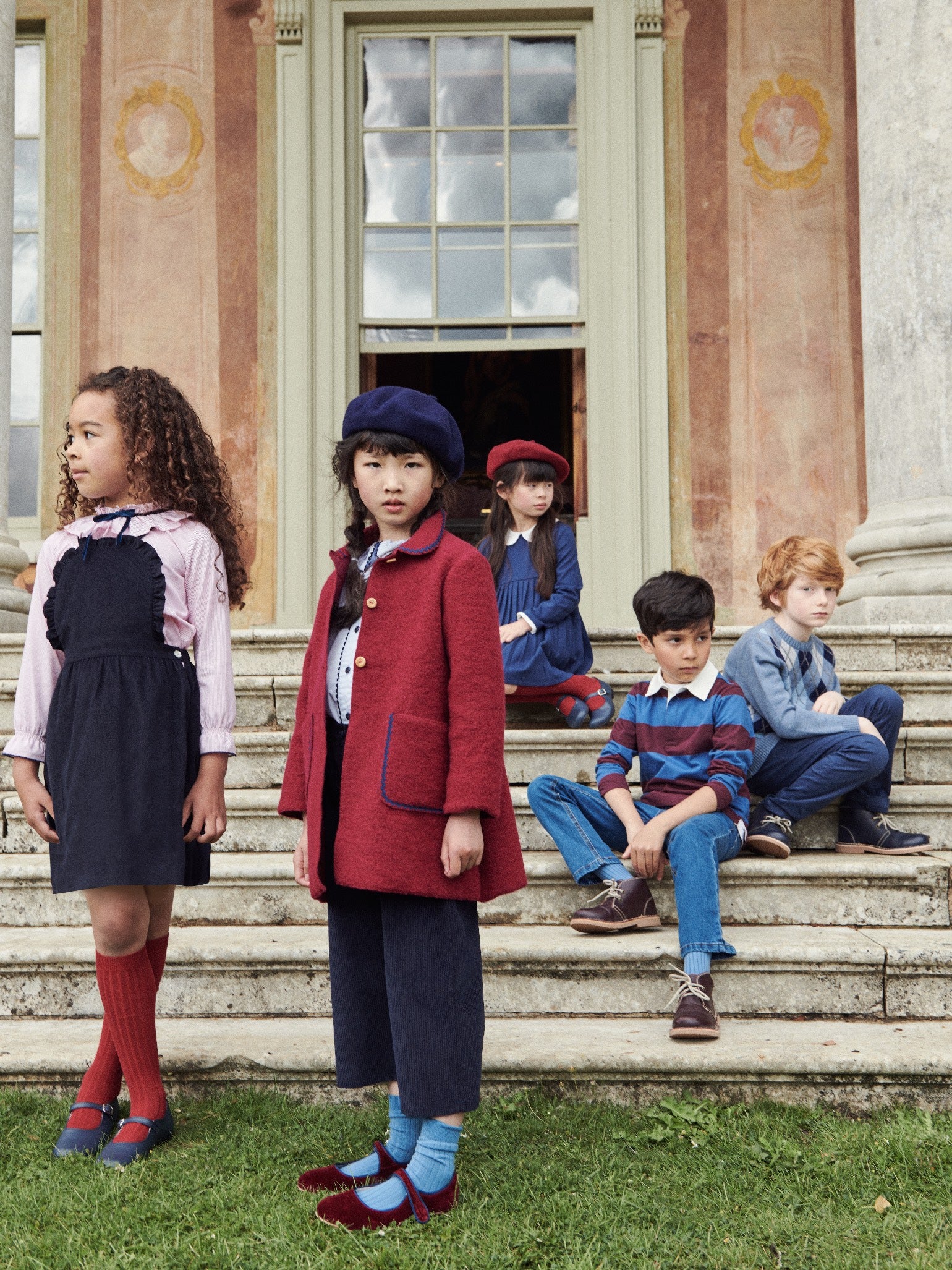Burgundy Henrietta Girl Coat