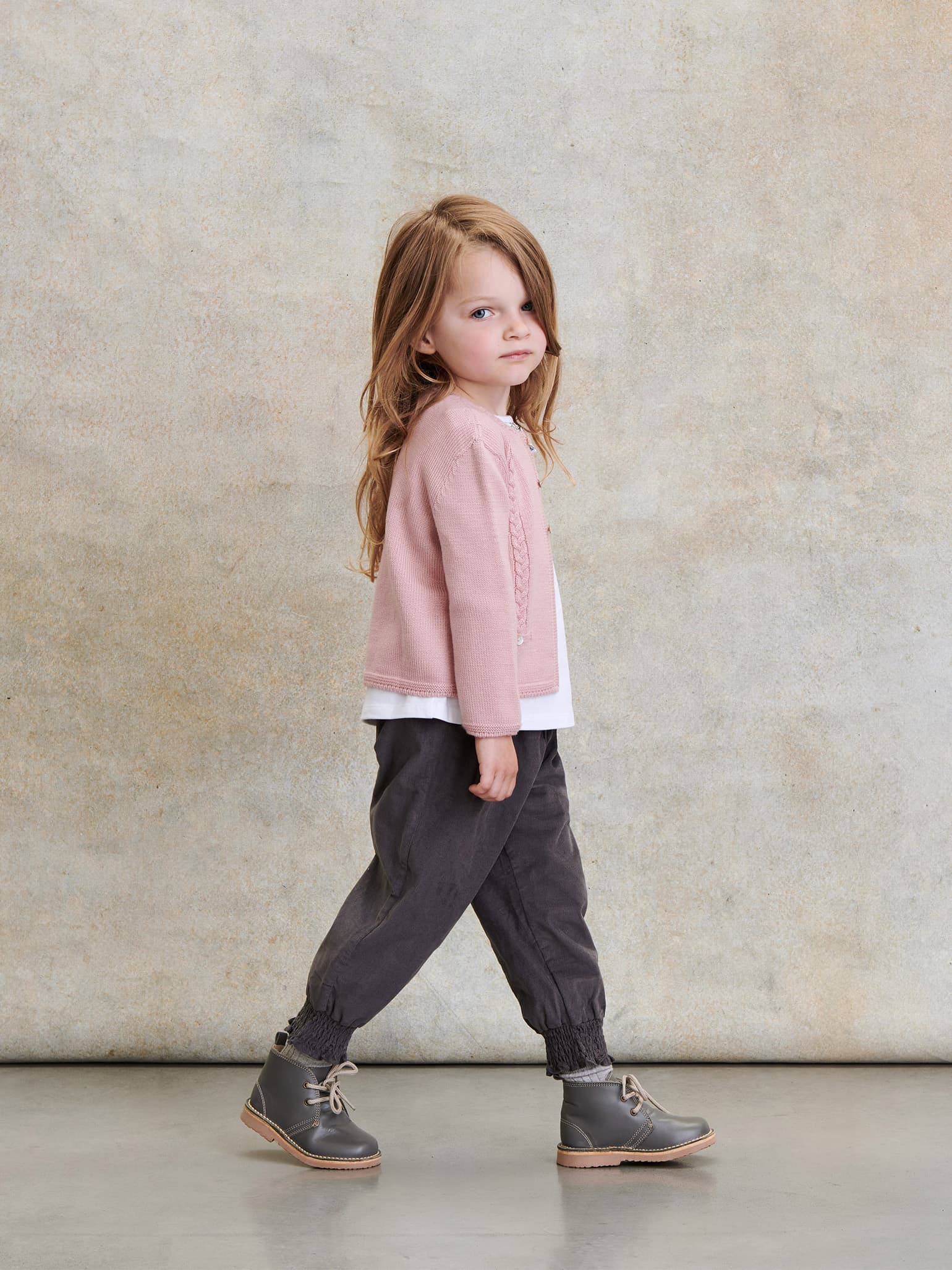 Pink Feria Merino Baby Cardigan