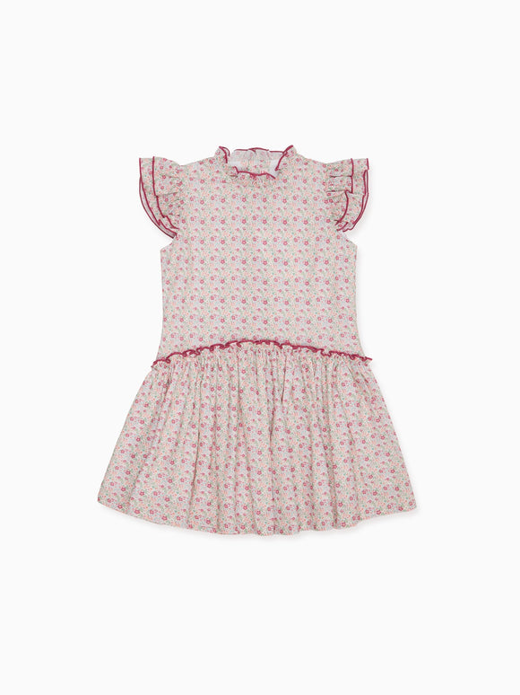 Pink Floral Filomela Girl Drop Waist Dress