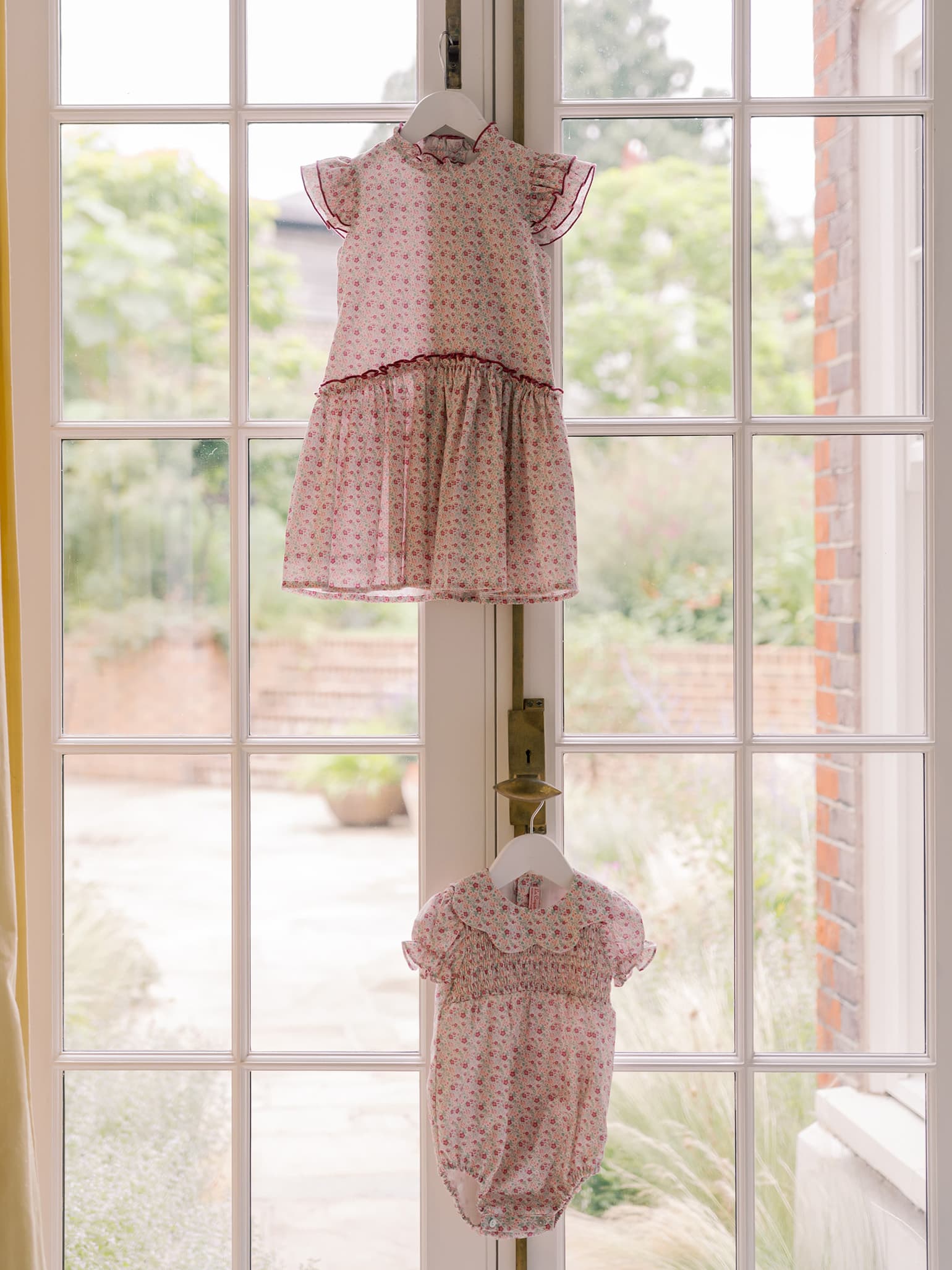 Pink Floral Filomela Girl Drop Waist Dress