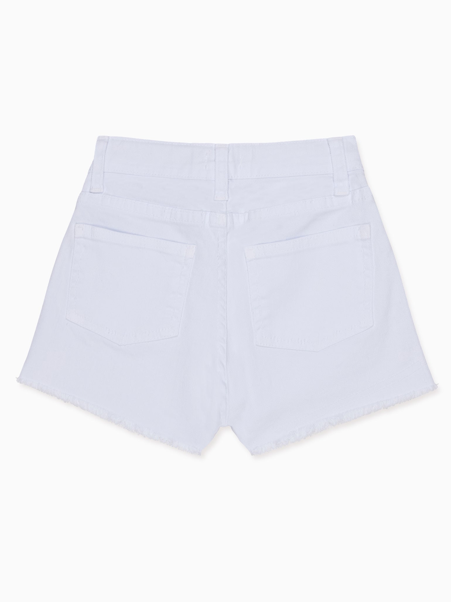 White Fleca Cotton Girl Shorts
