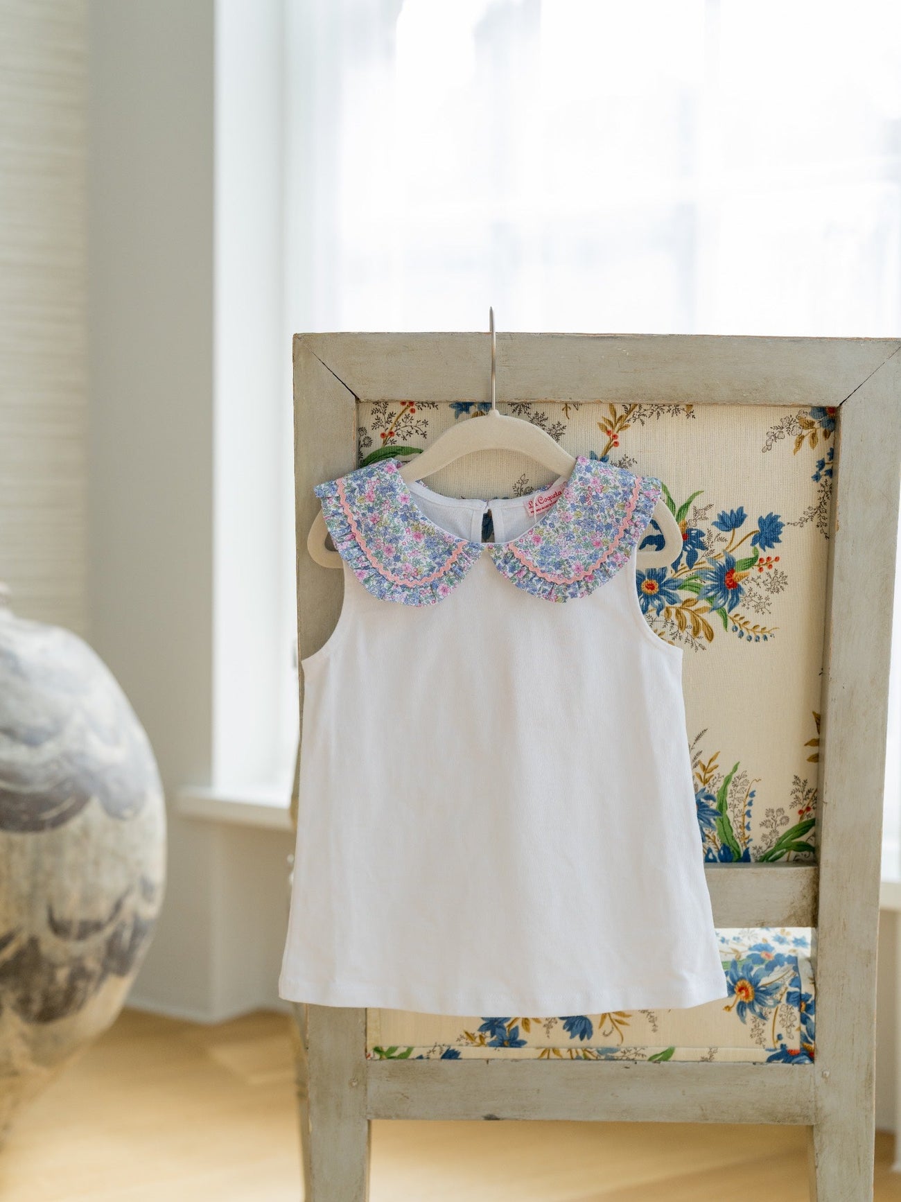 Light Blue Floral Florentina Girl Top