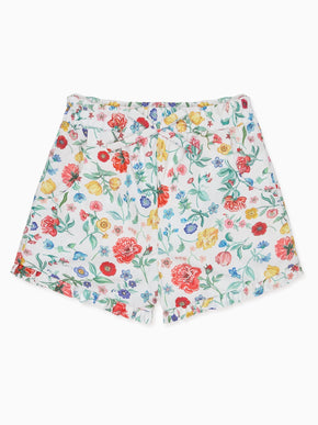 Ivory Rose Flores Cotton Girl Shorts
