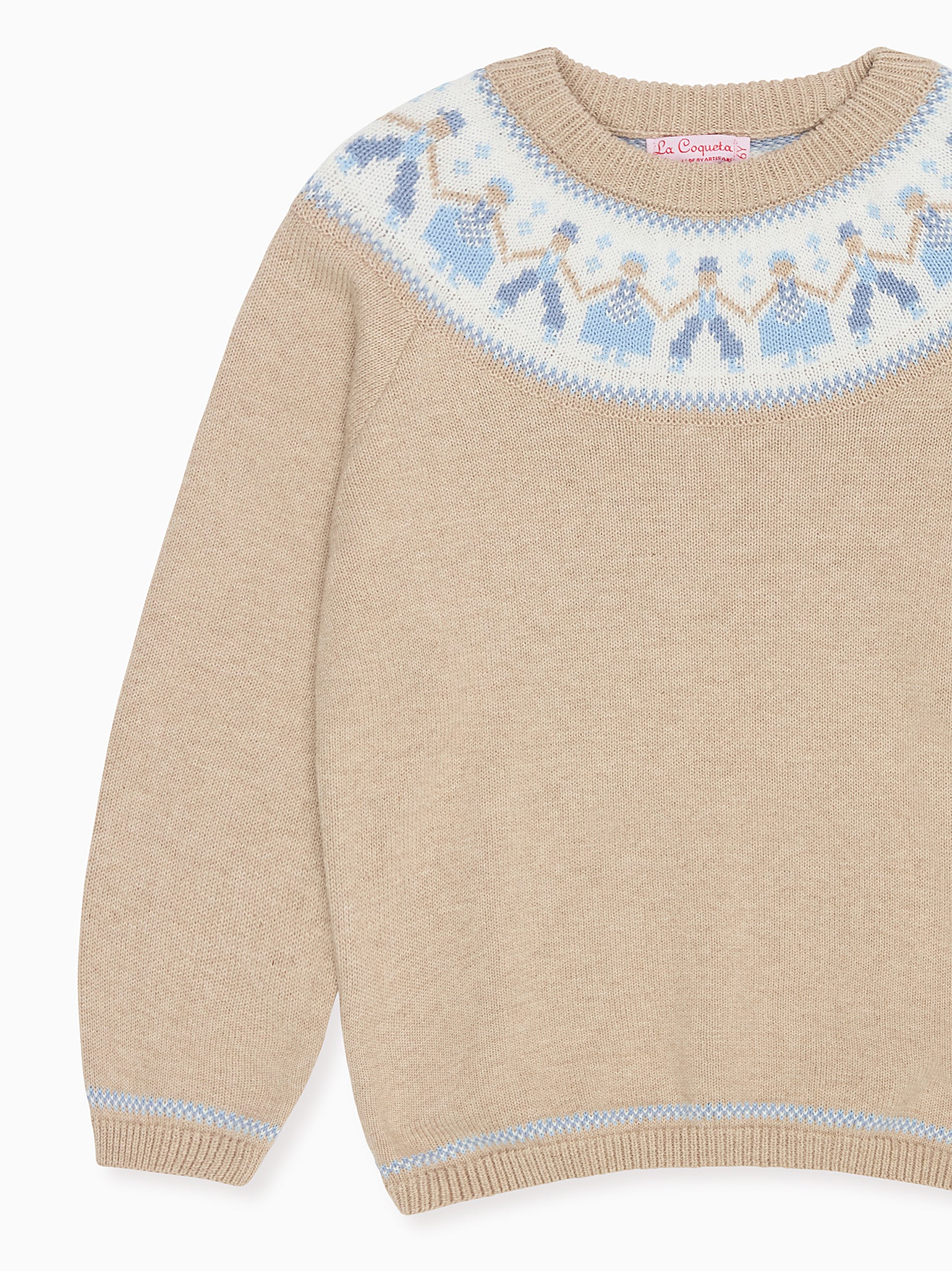 Oatmeal Folk Cotton Boy Jumper