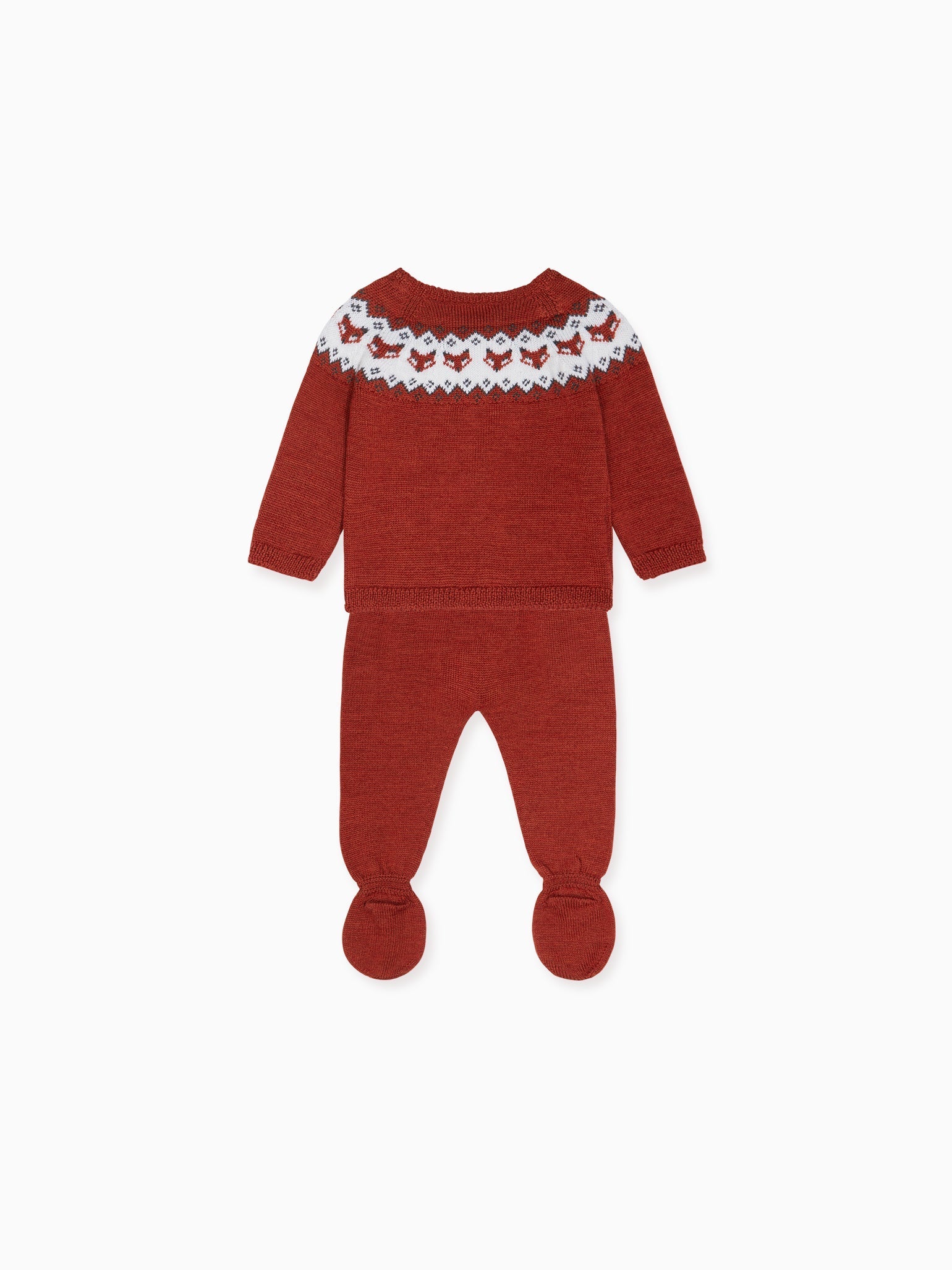 Terracotta Fonda Intarsia Merino Baby Set