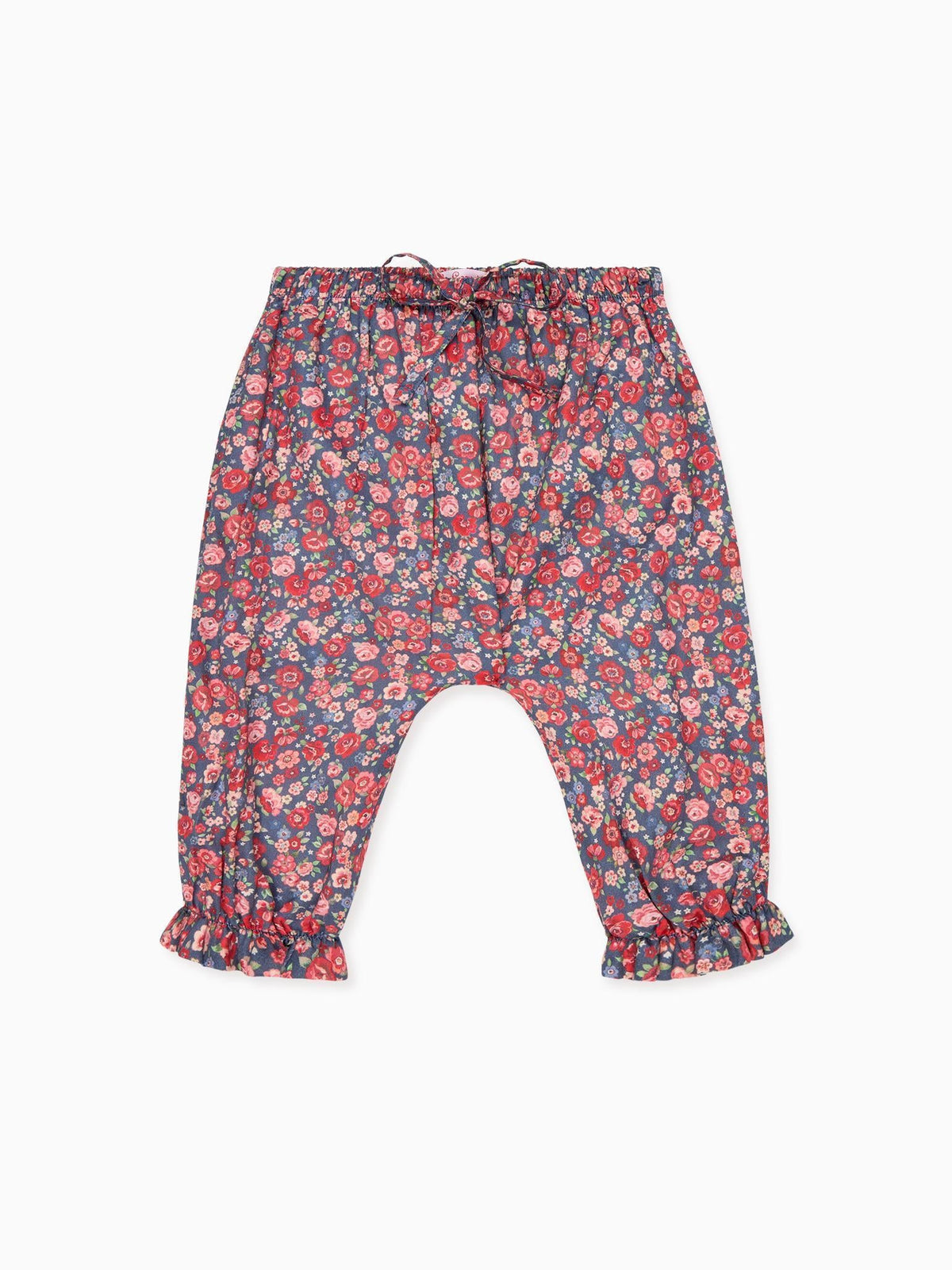 Navy Floral Forna Baby Girl Trousers