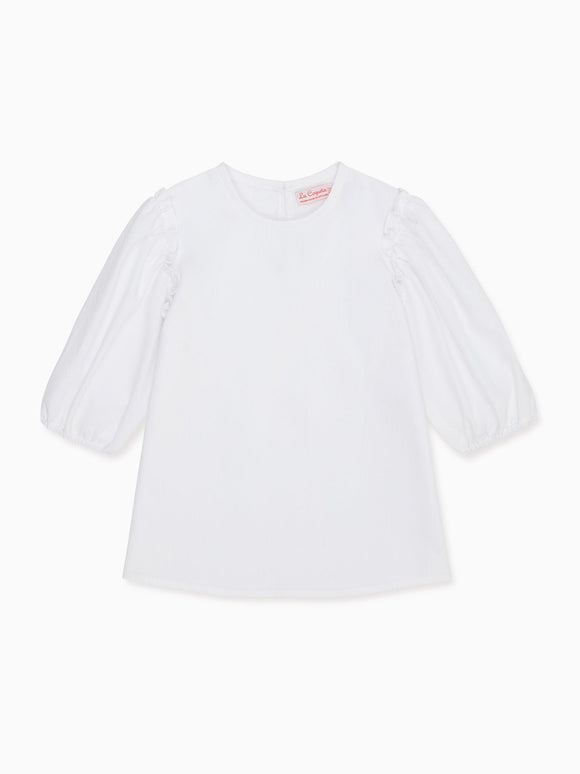 White Francesca Girl Cotton Top