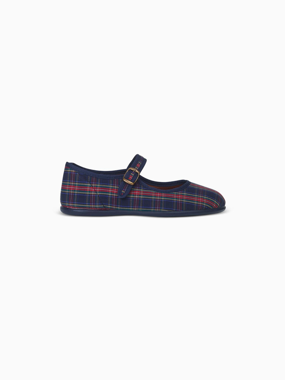 Navy Tartan Girl Mary Jane Shoes
