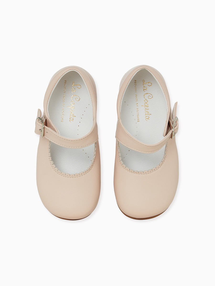 Blush Leather Toddler Mary Jane Shoes