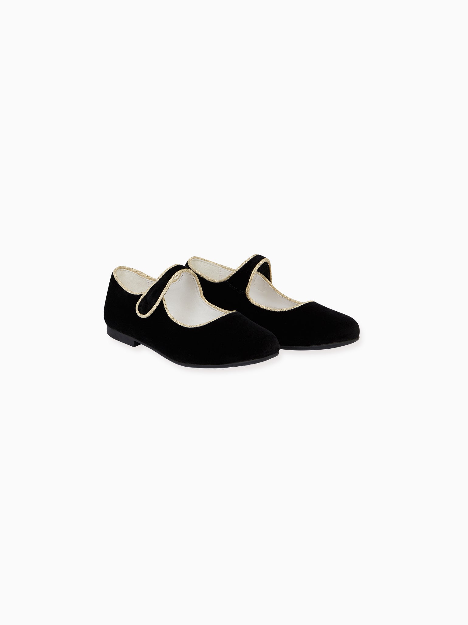 Black Velvet Girl Mary Jane Shoes