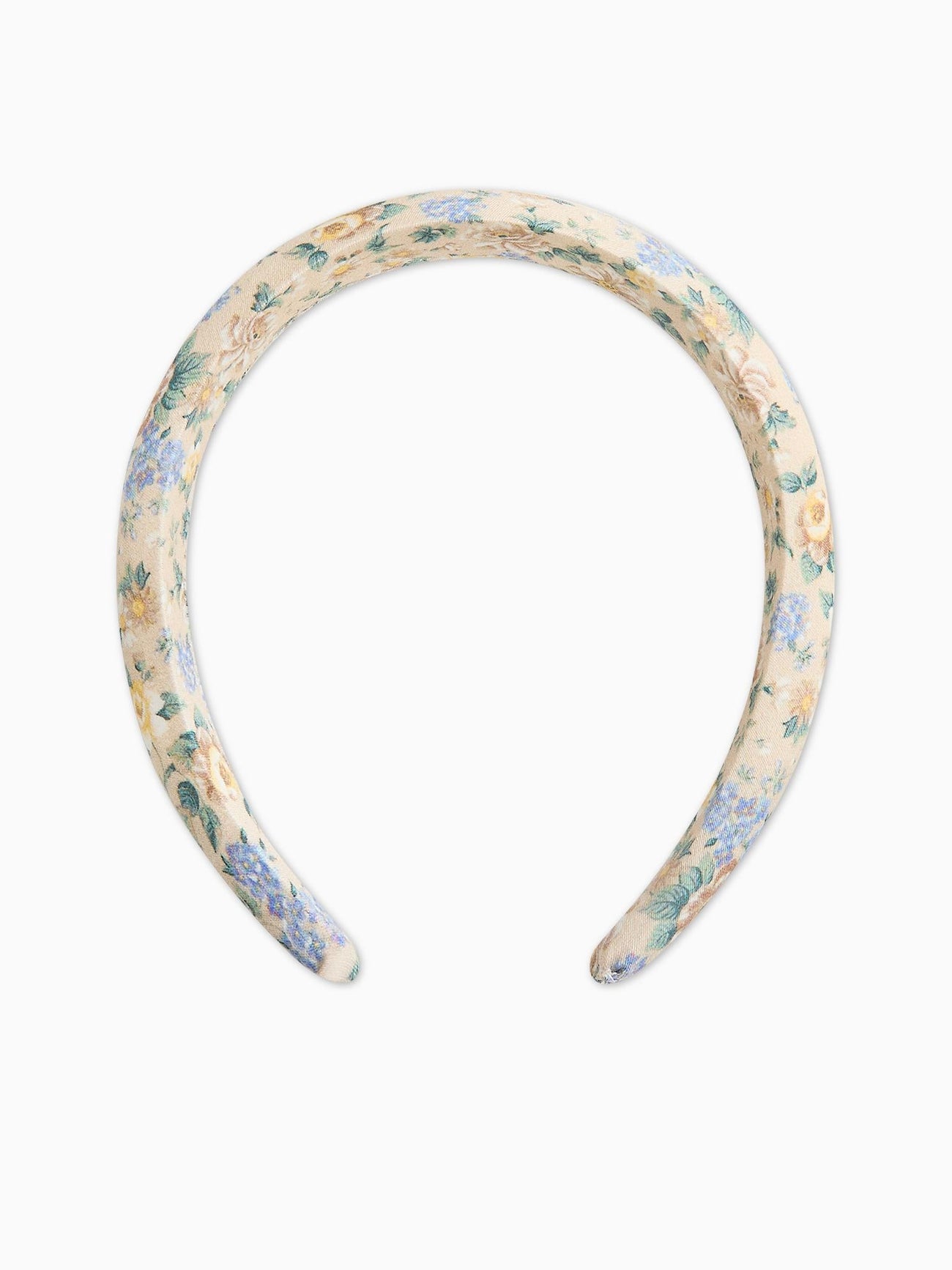 Beige Floral Girl Wide Headband