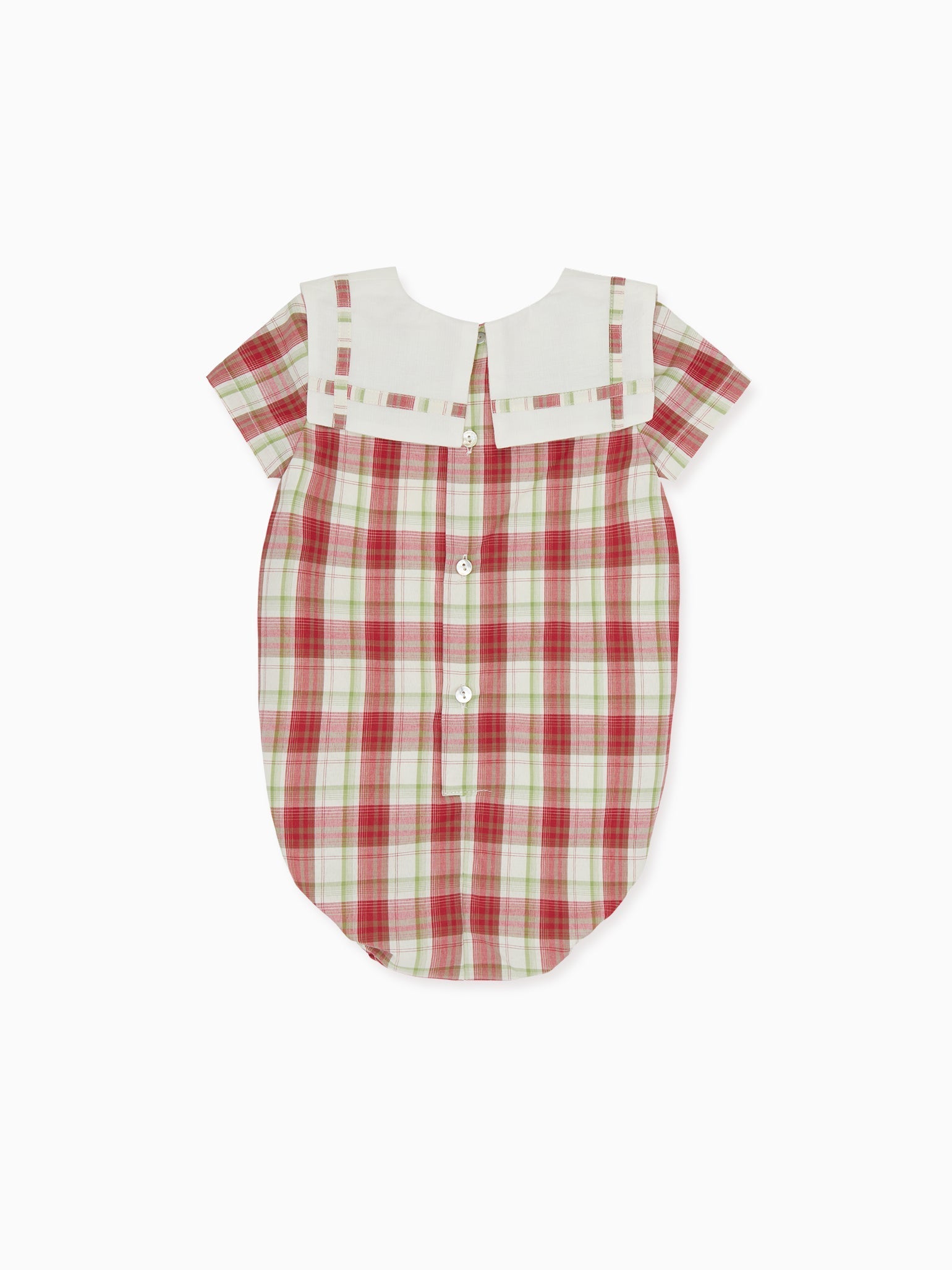 Red Check Gloria Baby Girl Romper