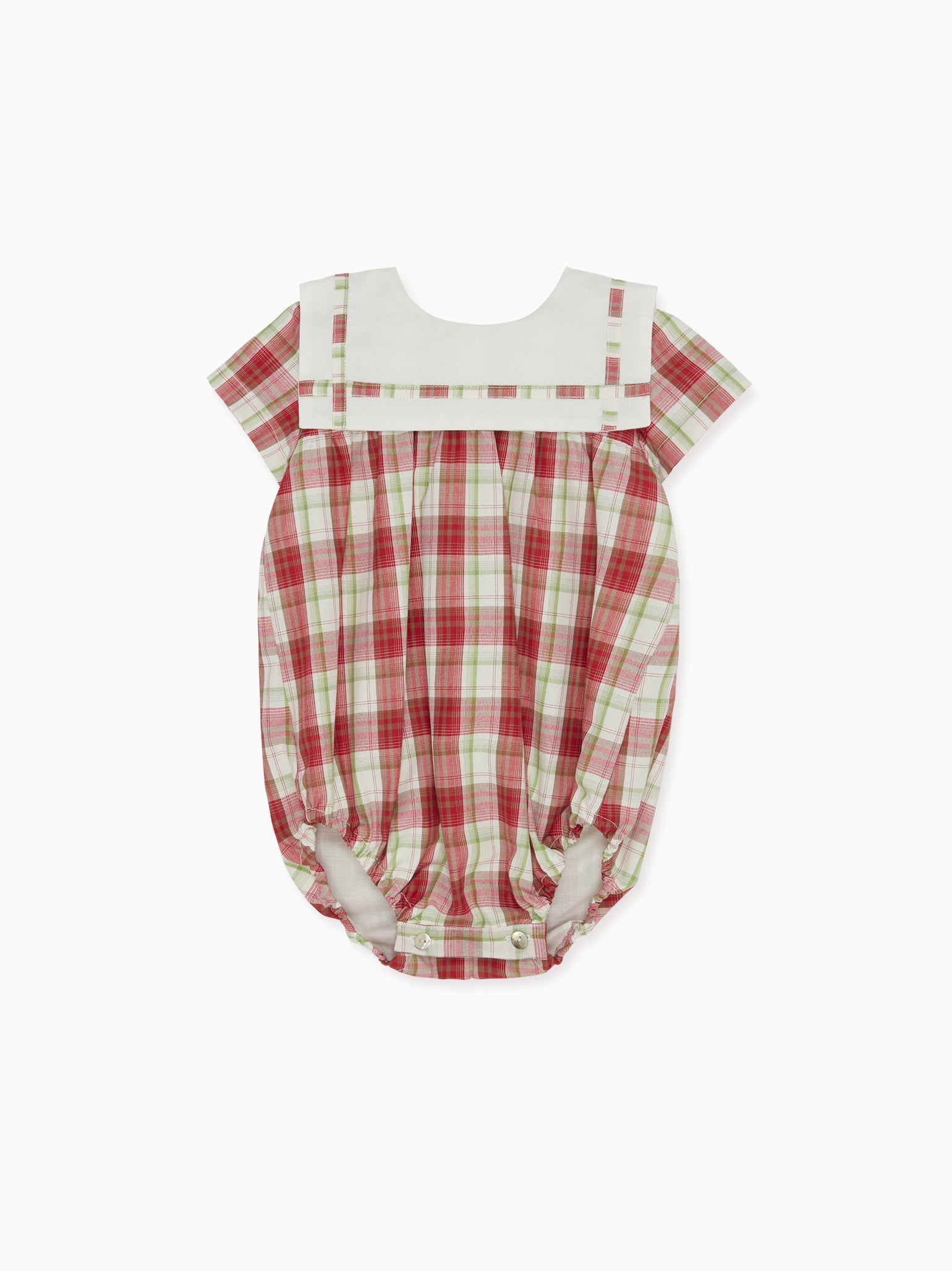 Red Check Gloria Baby Girl Romper
