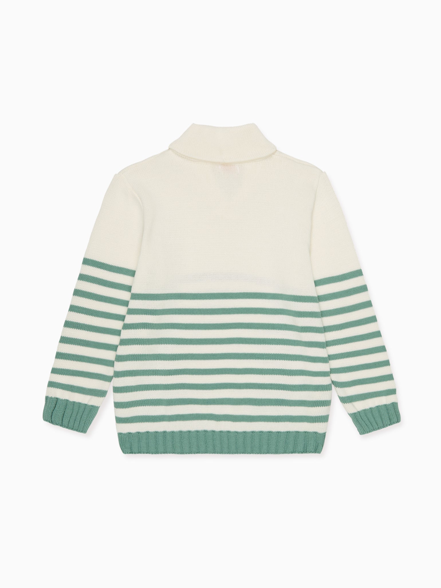 Sage Stripe Goyo Cotton Boy Jumper