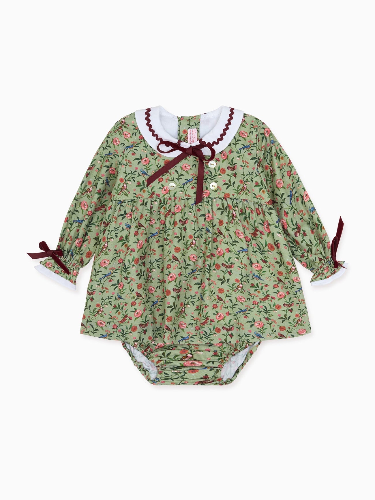 Sage Bird Floral Granada Baby Girl Set