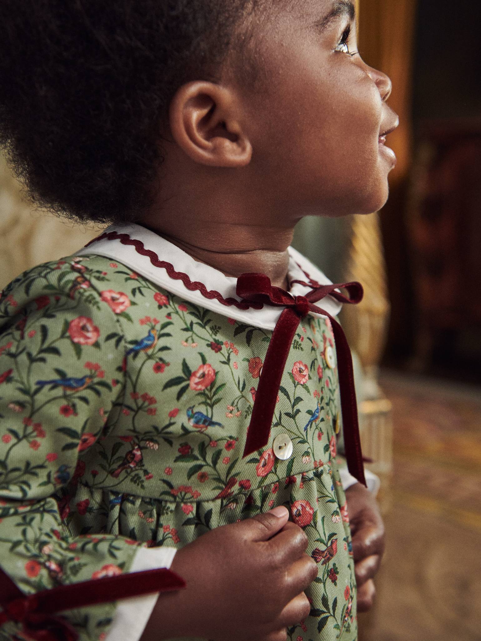 Sage Bird Floral Granada Baby Girl Set