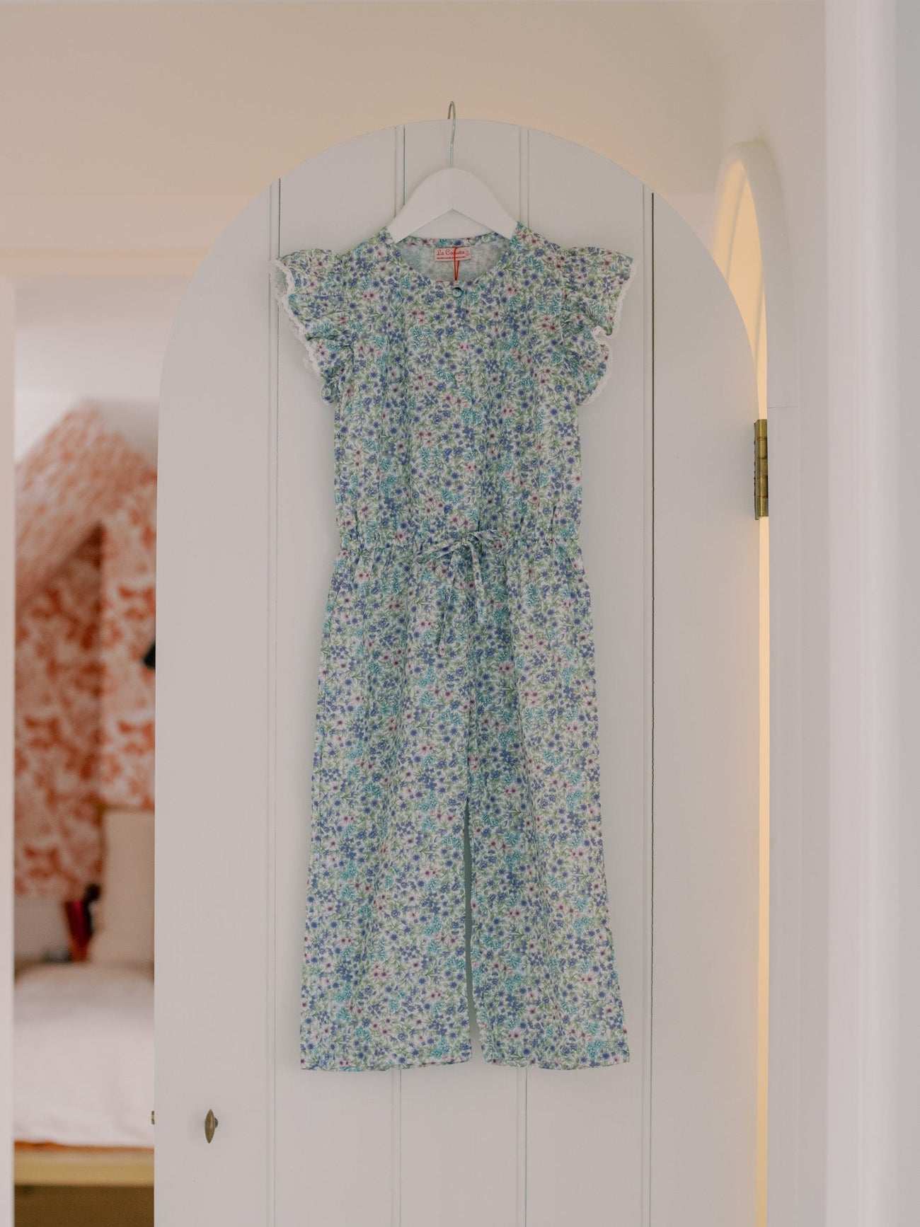 Green Floral Carina Girl Playsuit