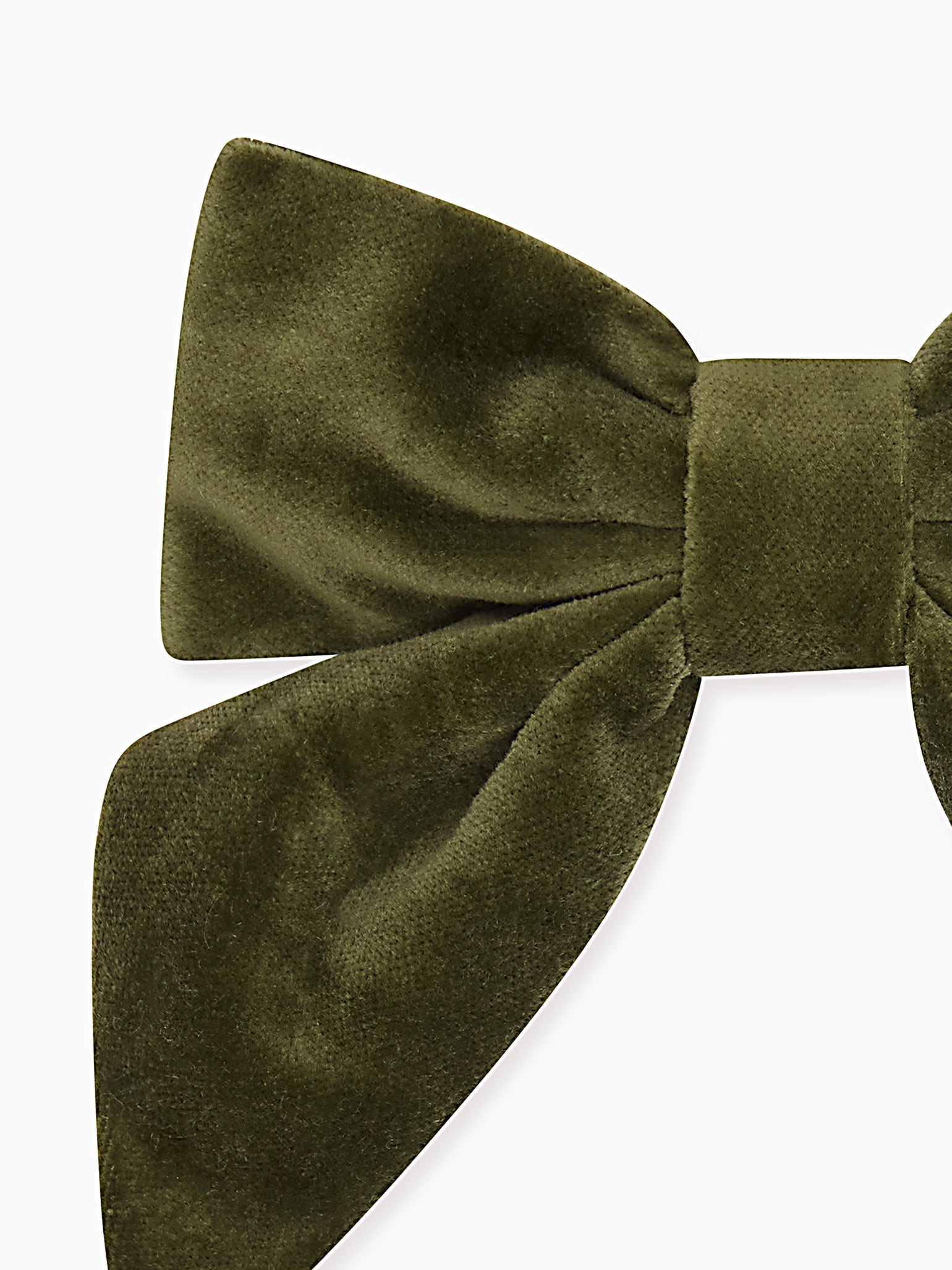 Green Velvet Girl Large Bow Clip